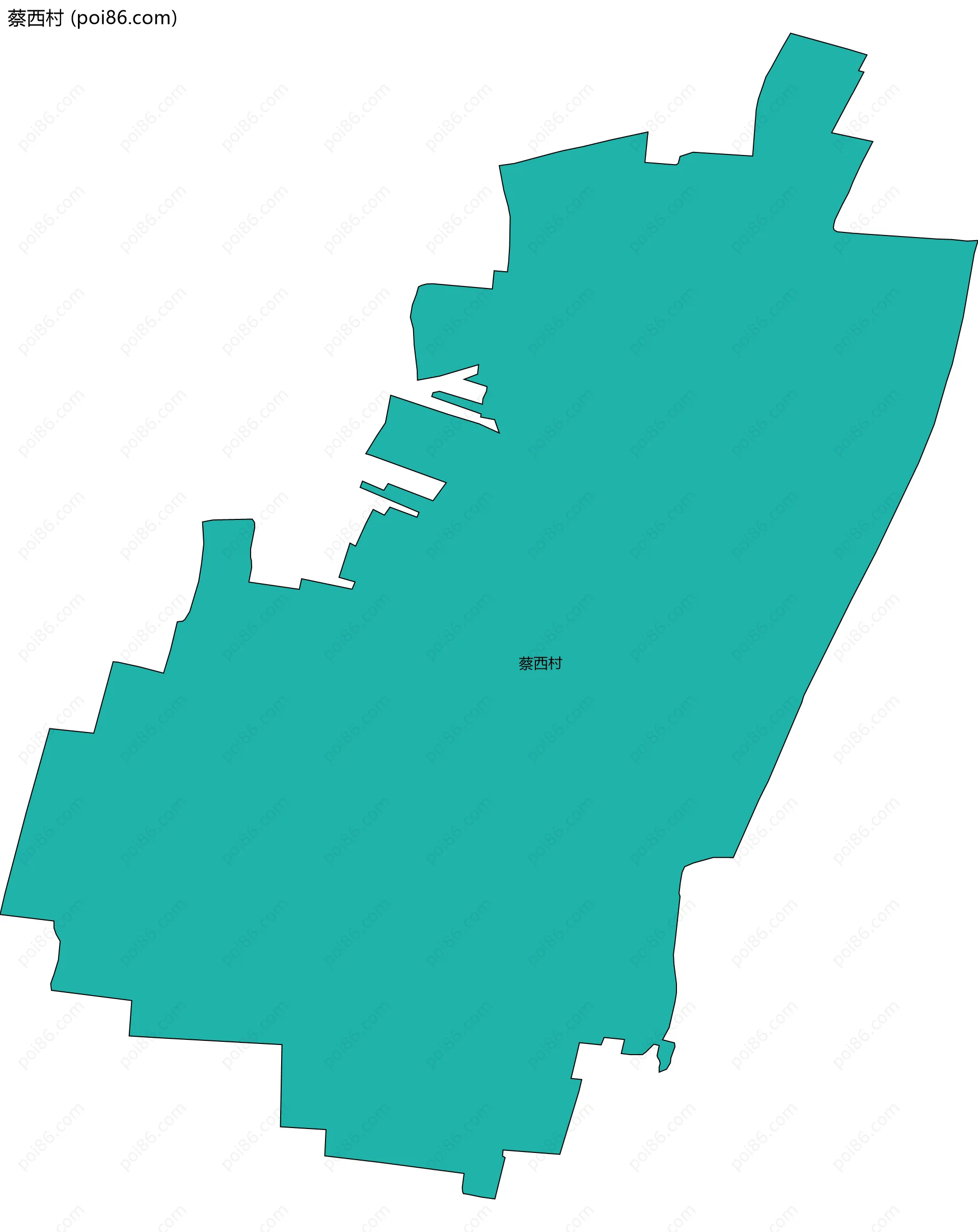 蔡西村边界地图