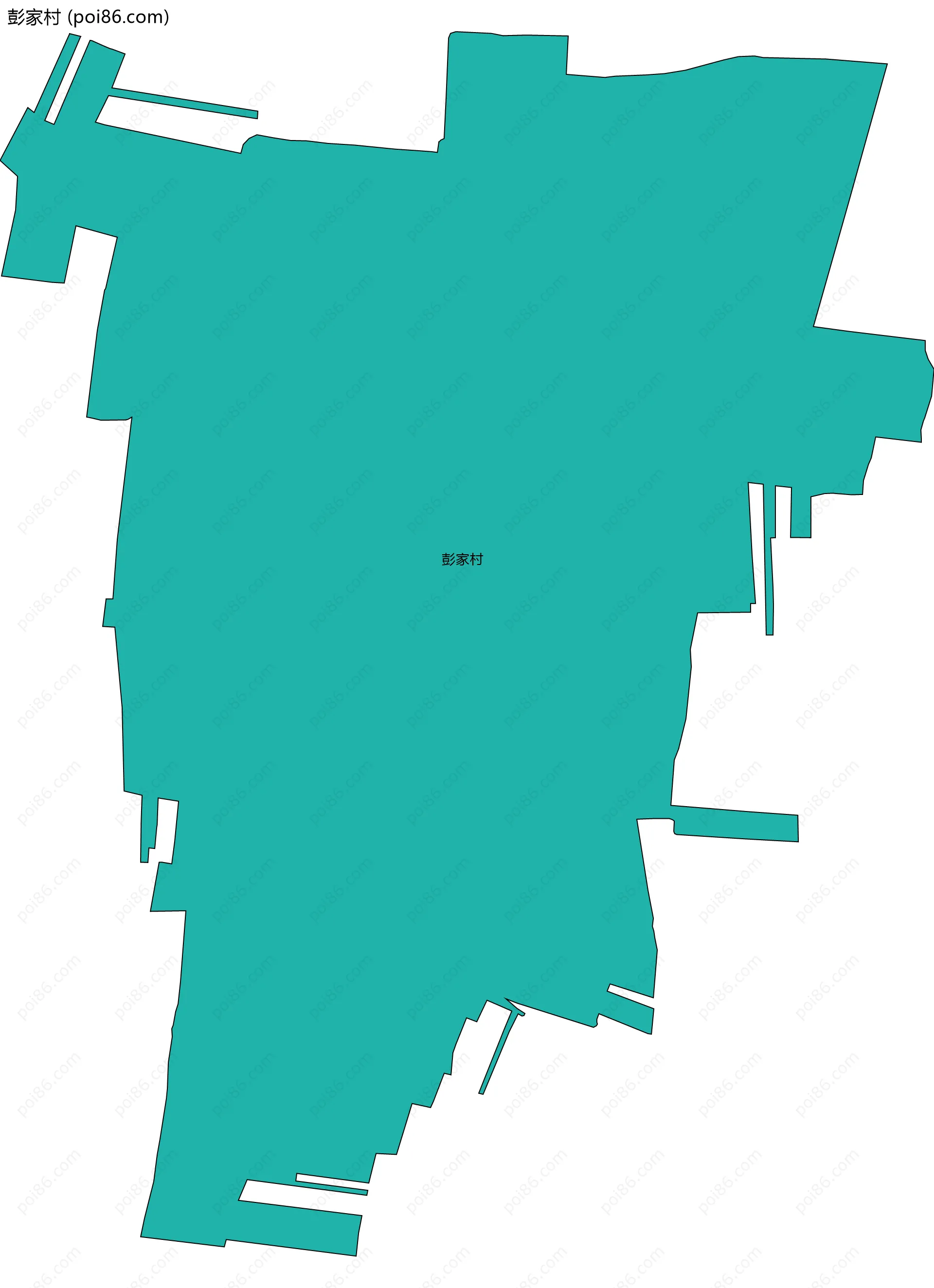 彭家村边界地图