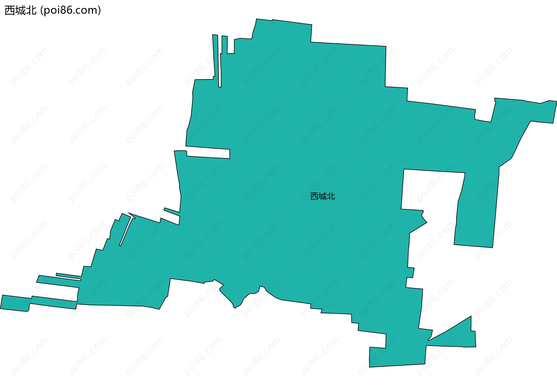 西城北边界地图