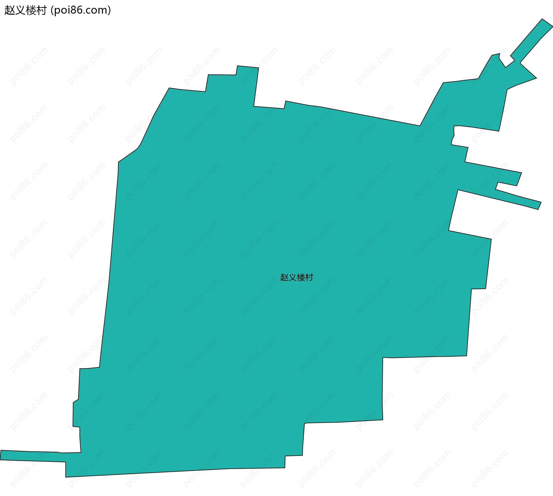 赵义楼村边界地图