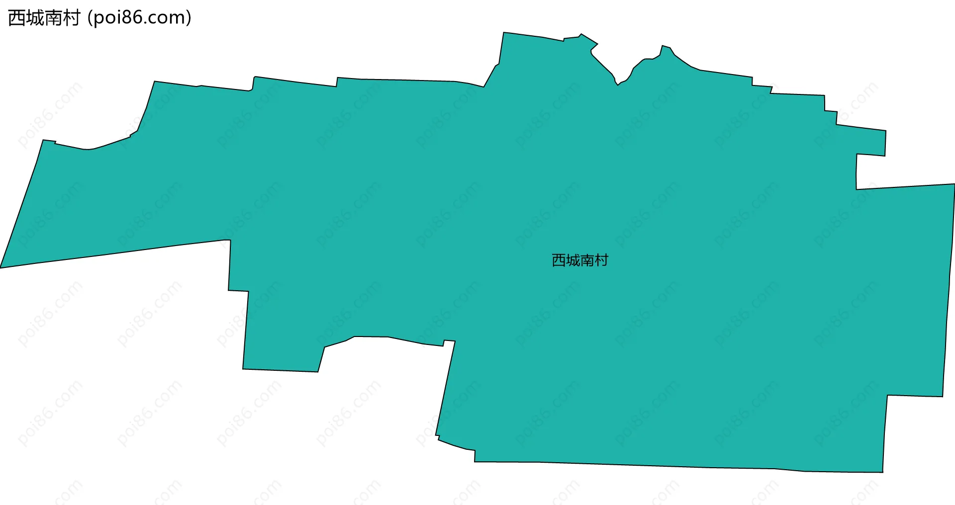 西城南村边界地图