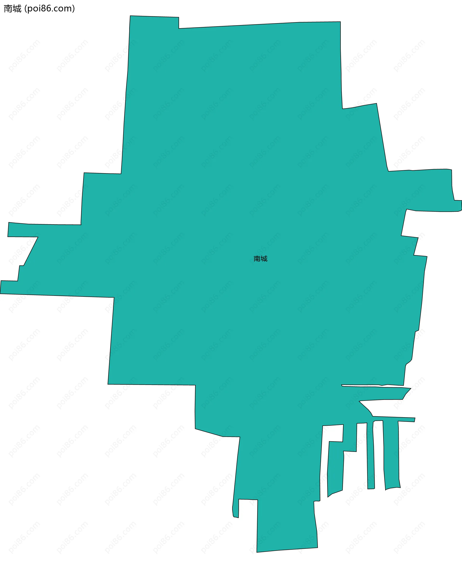 南城边界地图