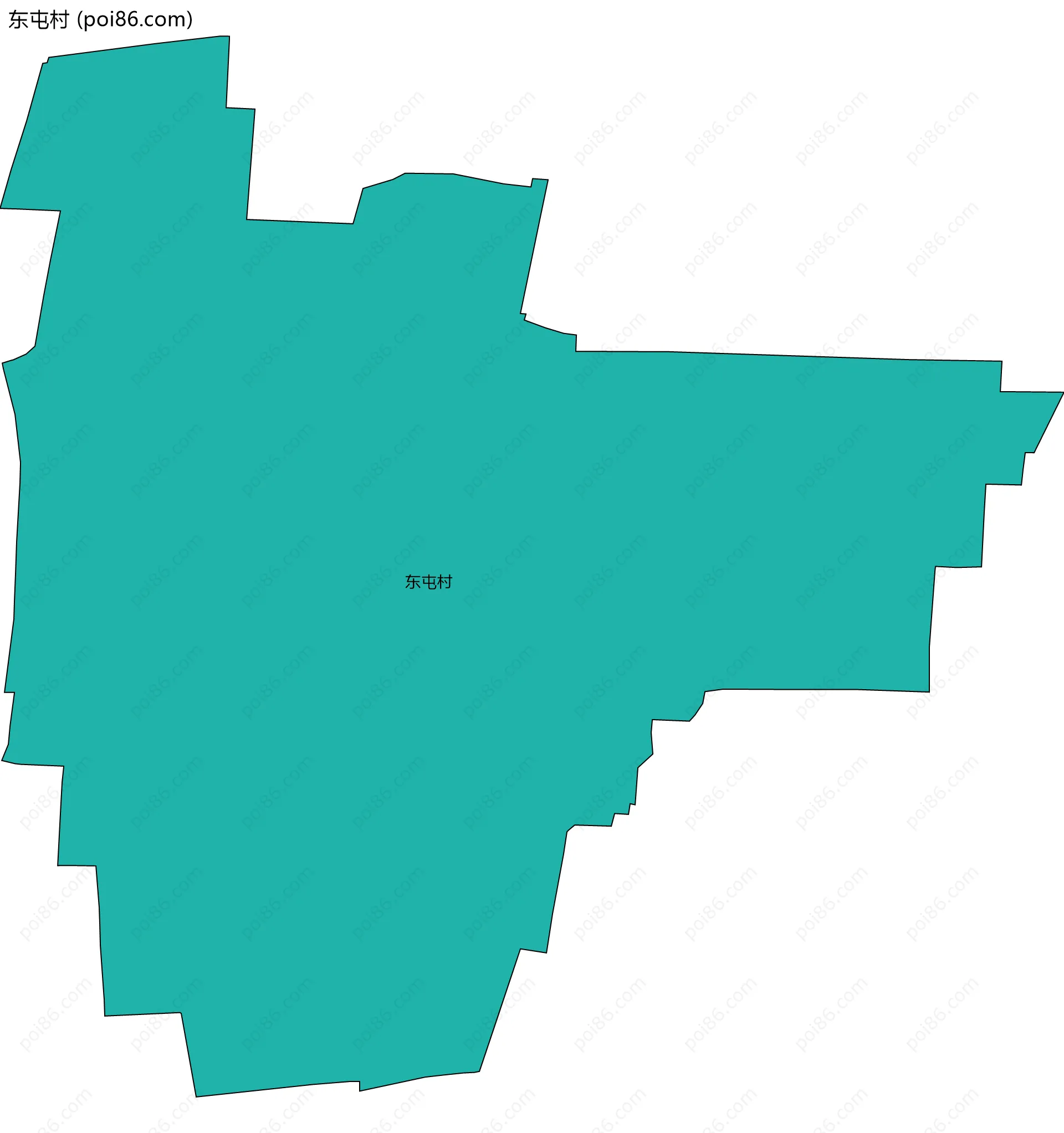 东屯村边界地图