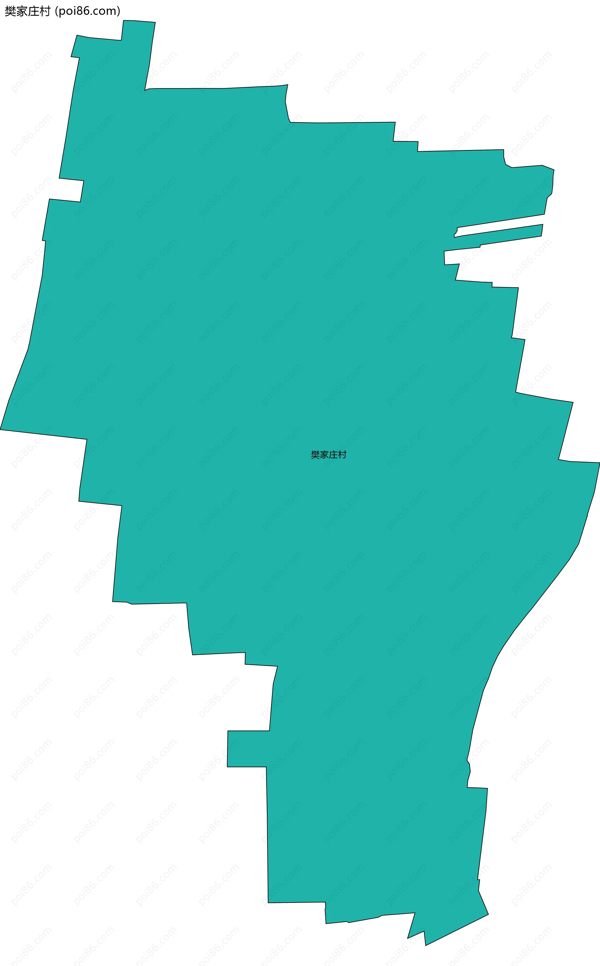 樊家庄村边界地图