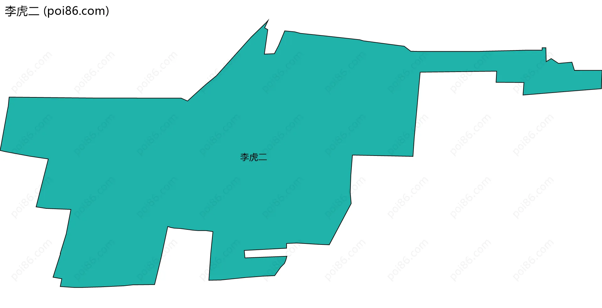 李虎二边界地图