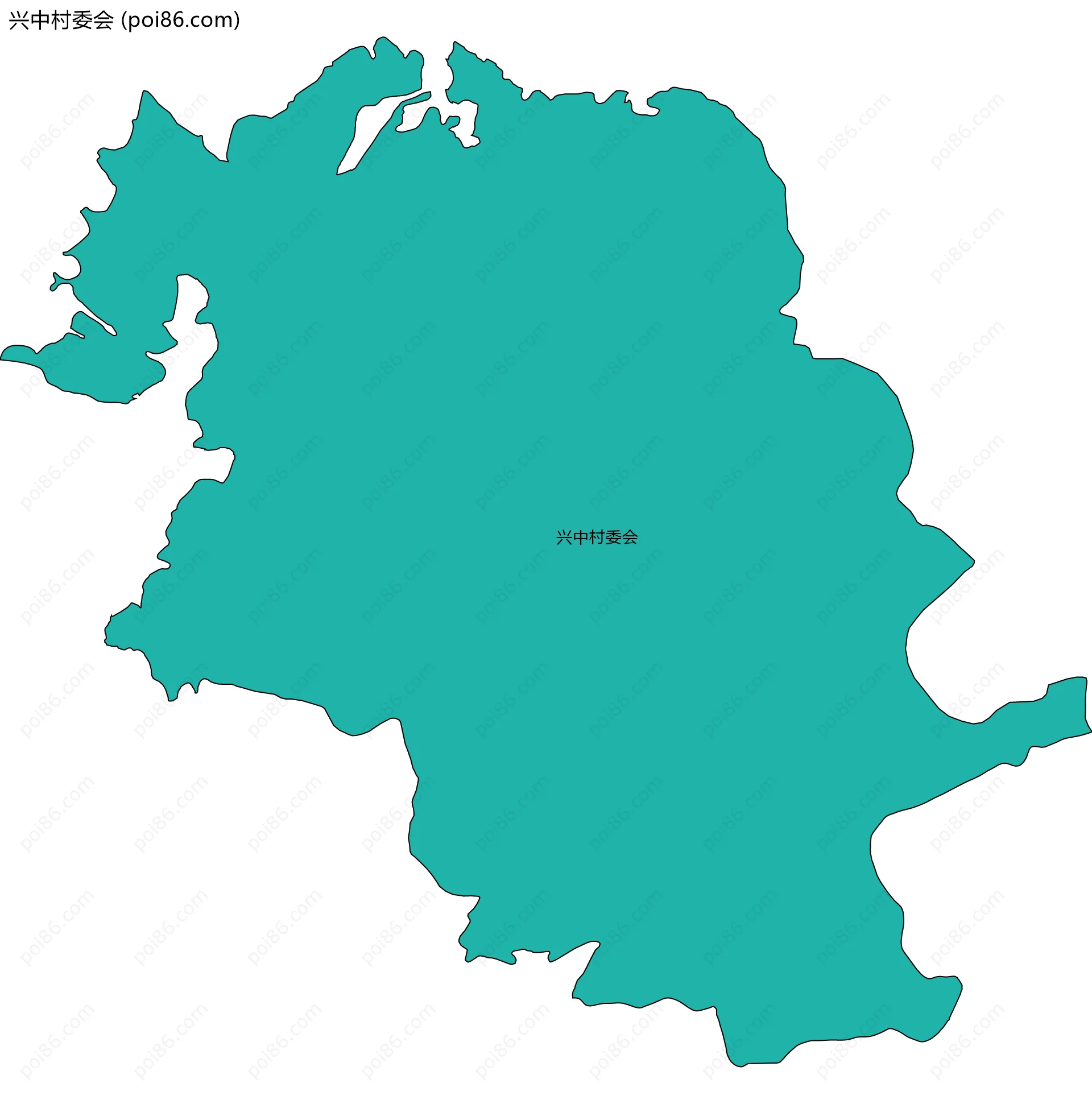 兴中村委会边界地图