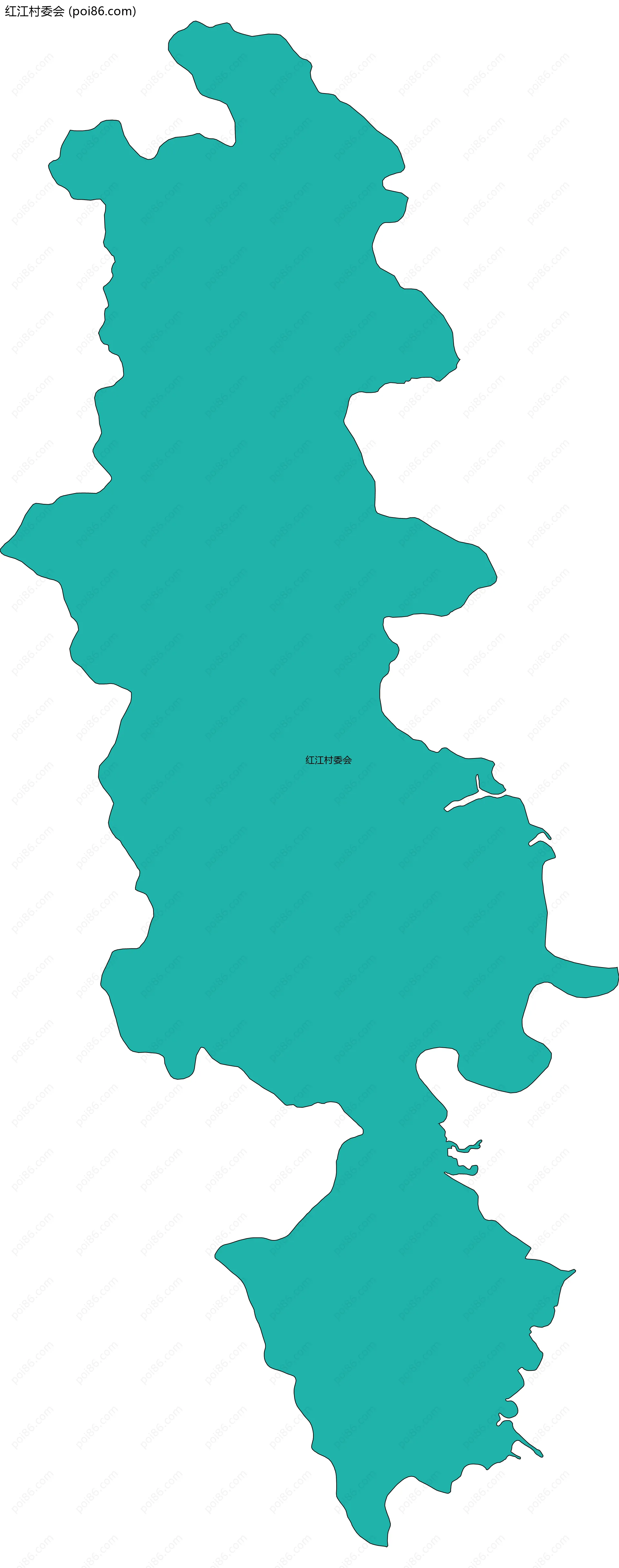 红江村委会边界地图