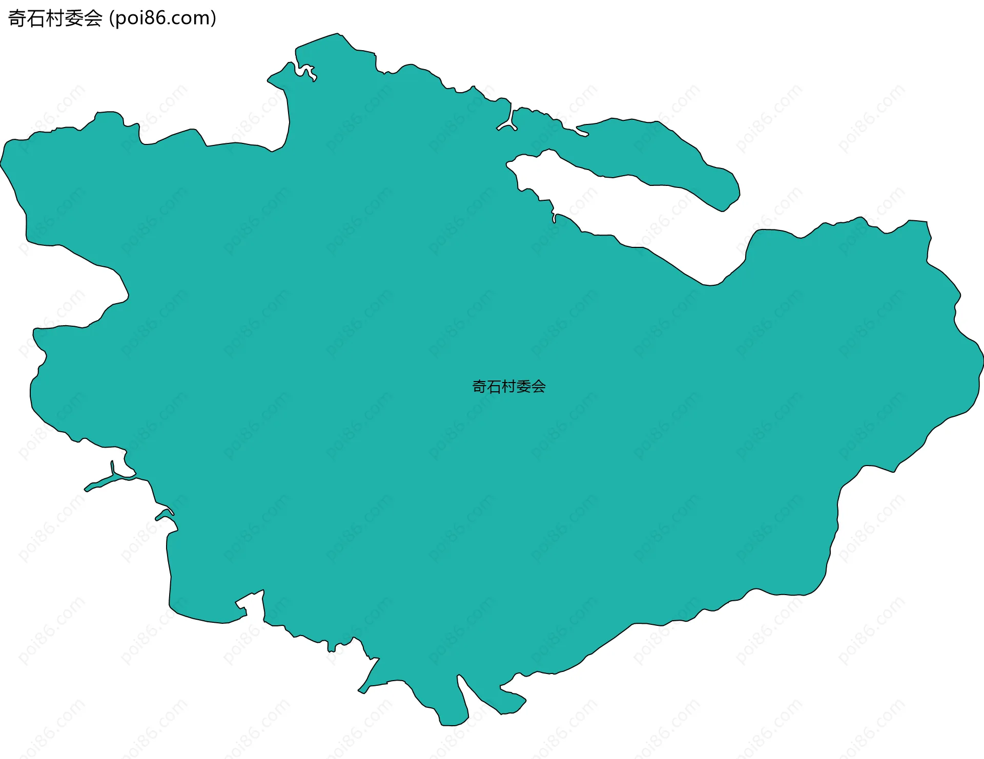 奇石村委会边界地图