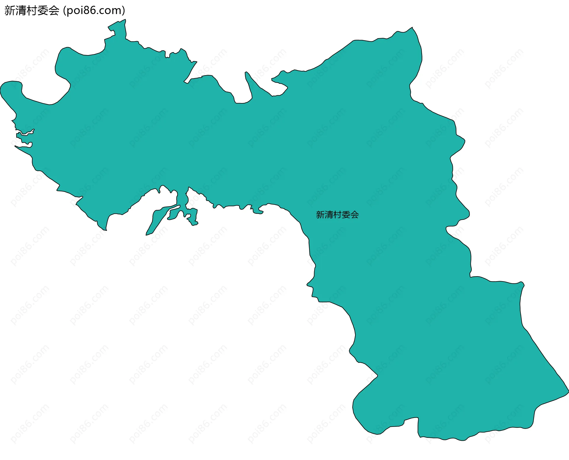 新清村委会边界地图