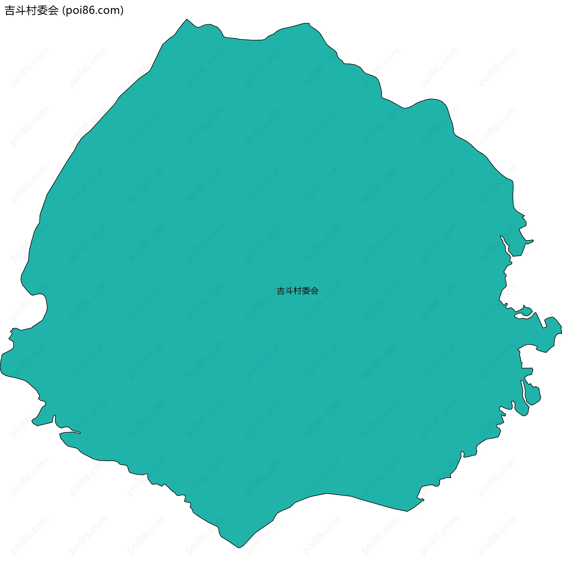 吉斗村委会边界地图