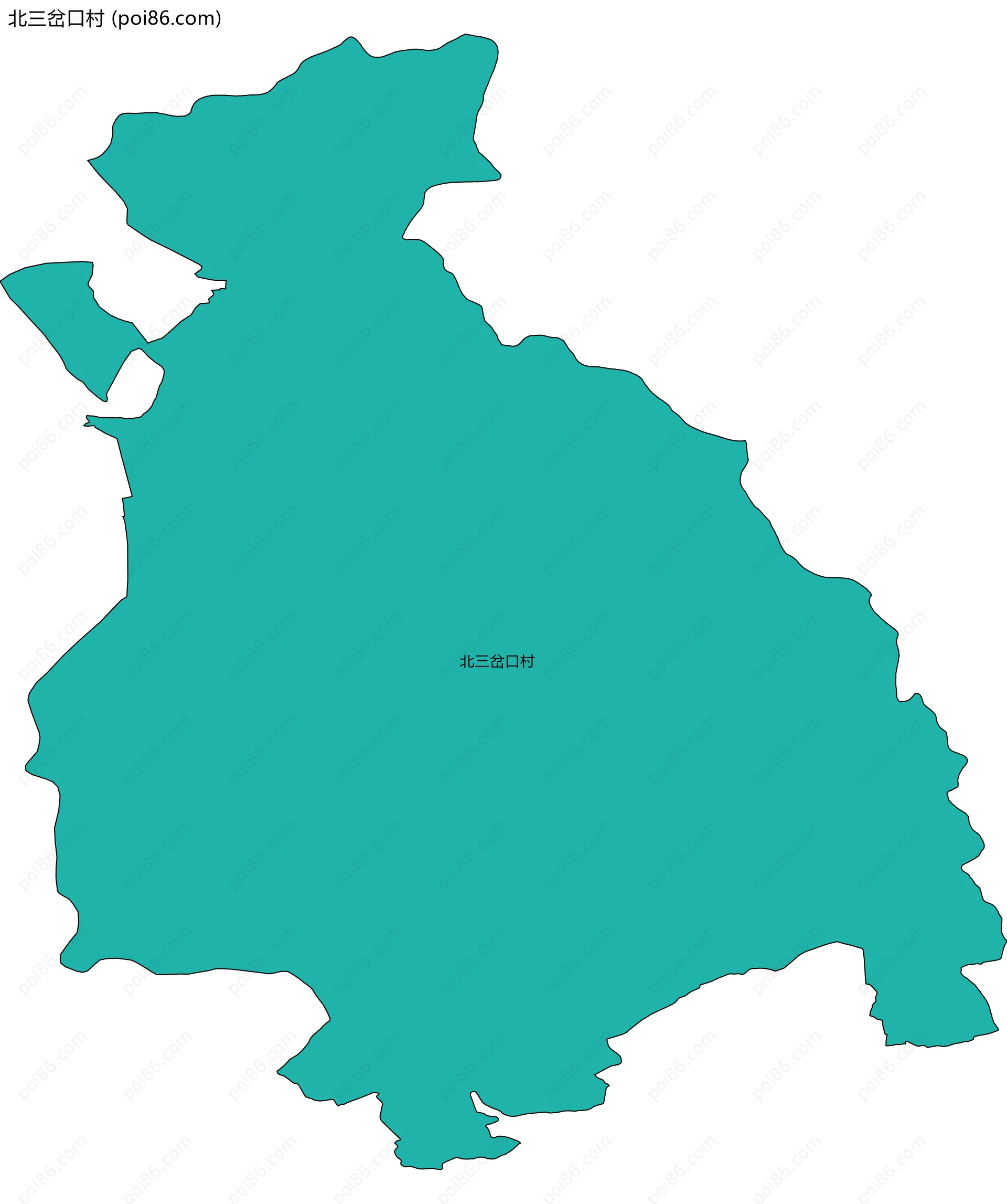 北三岔口村边界地图