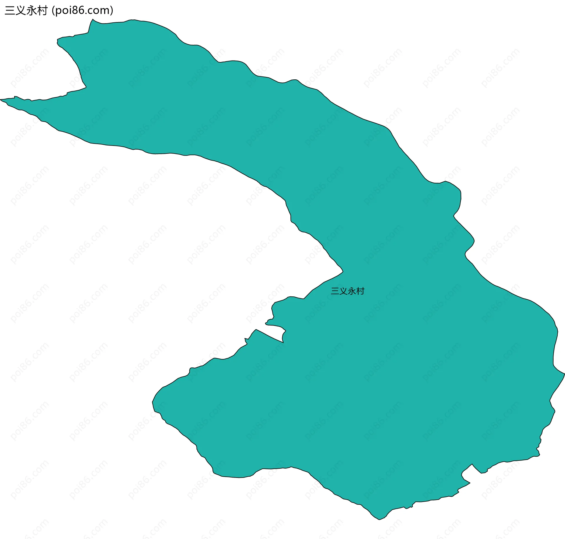 三义永村边界地图