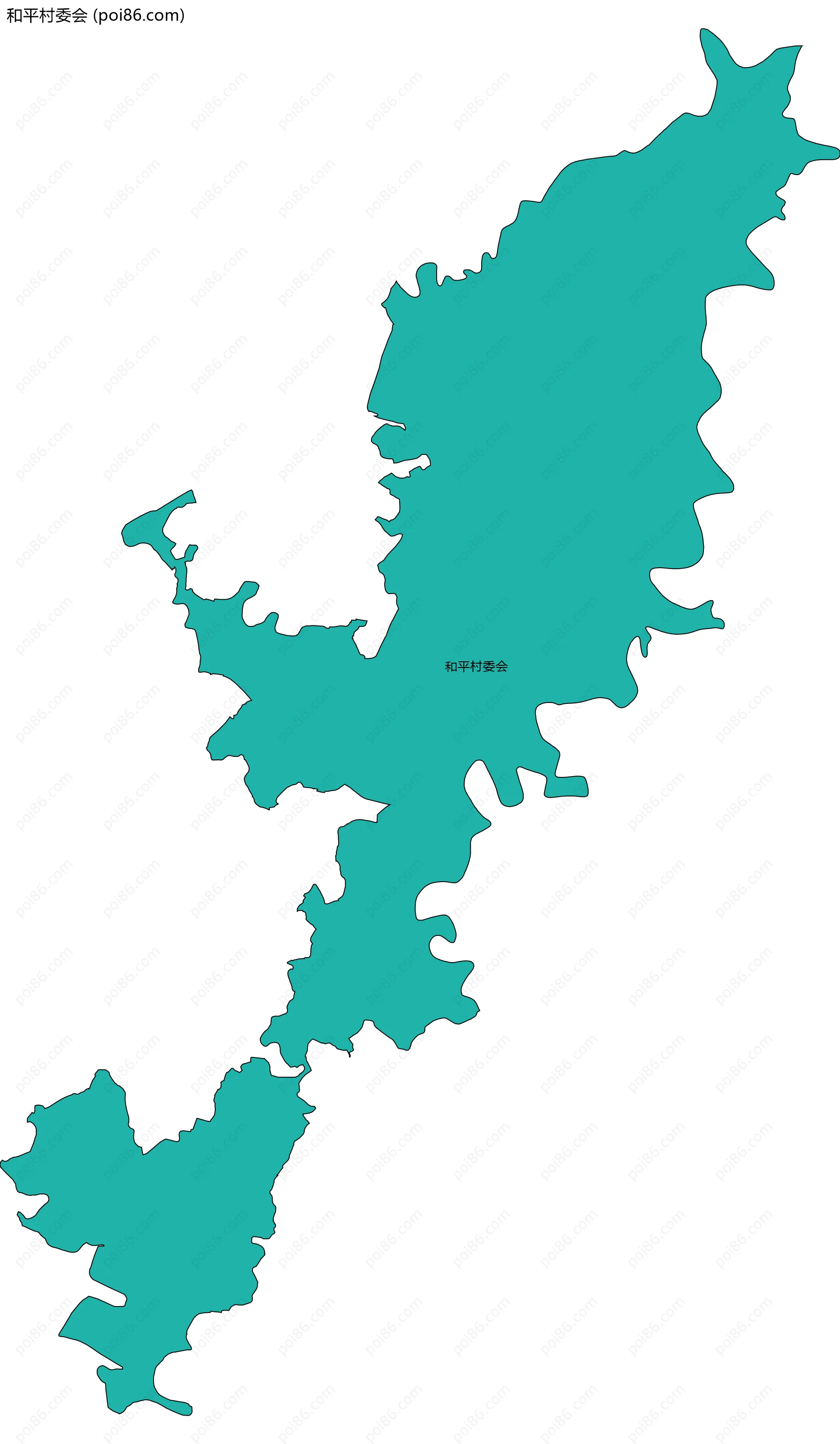 和平村委会边界地图