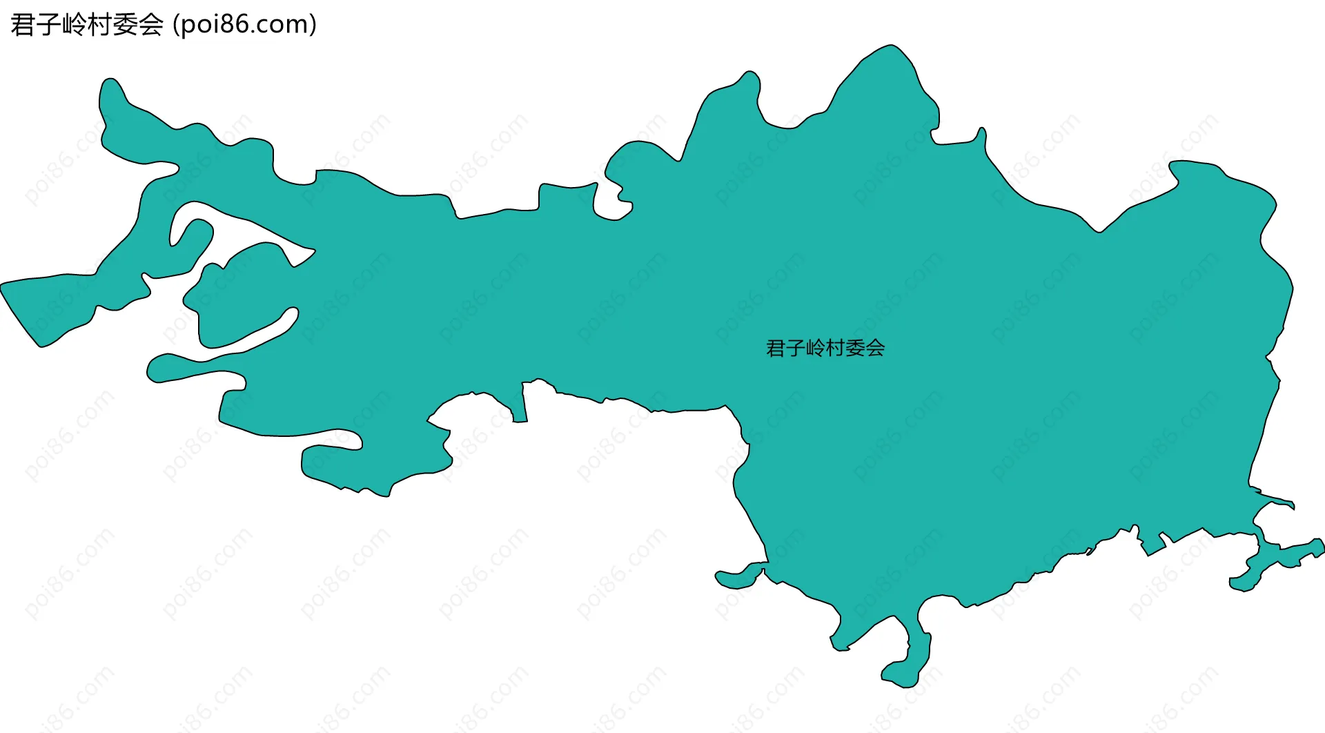 君子岭村委会边界地图