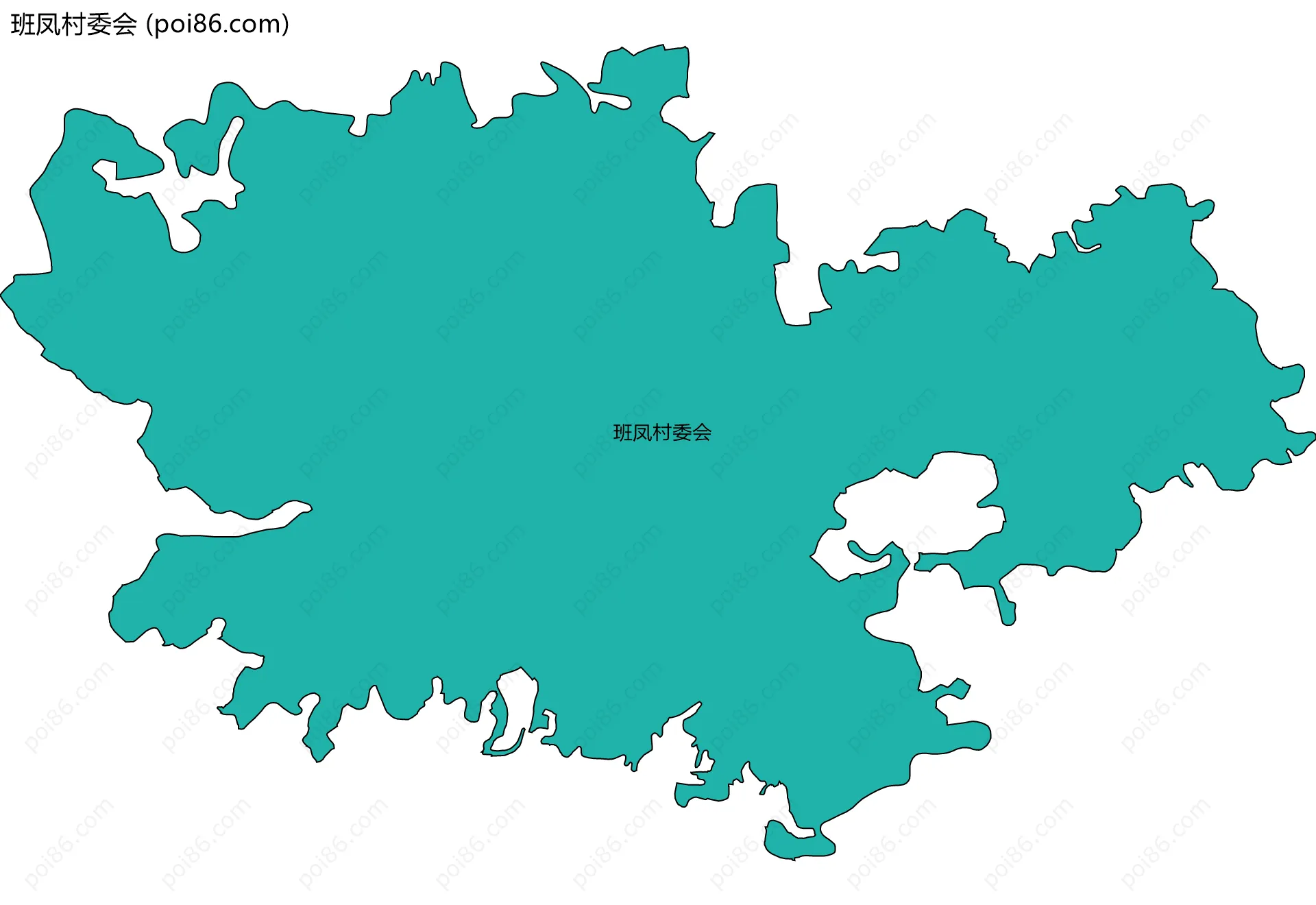 班凤村委会边界地图