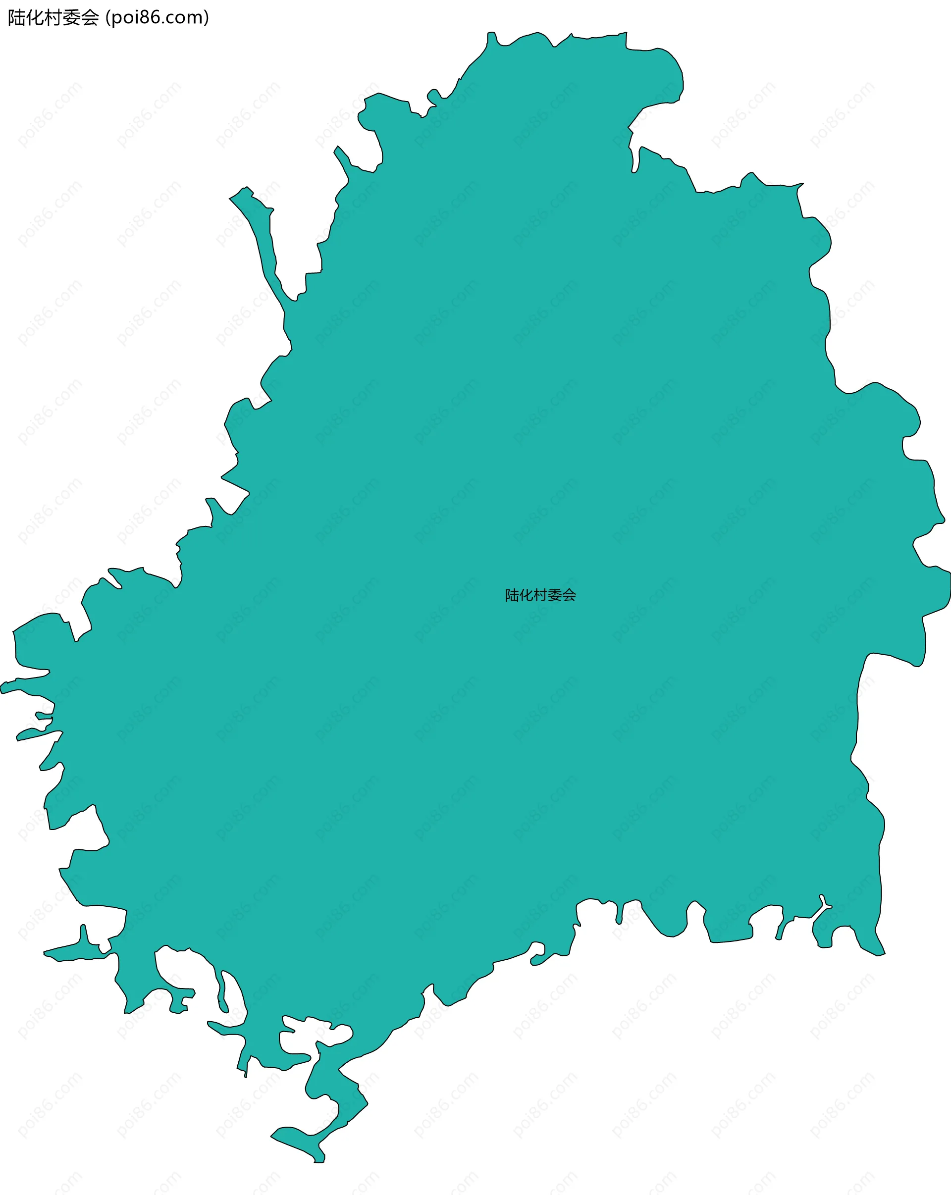 陆化村委会边界地图