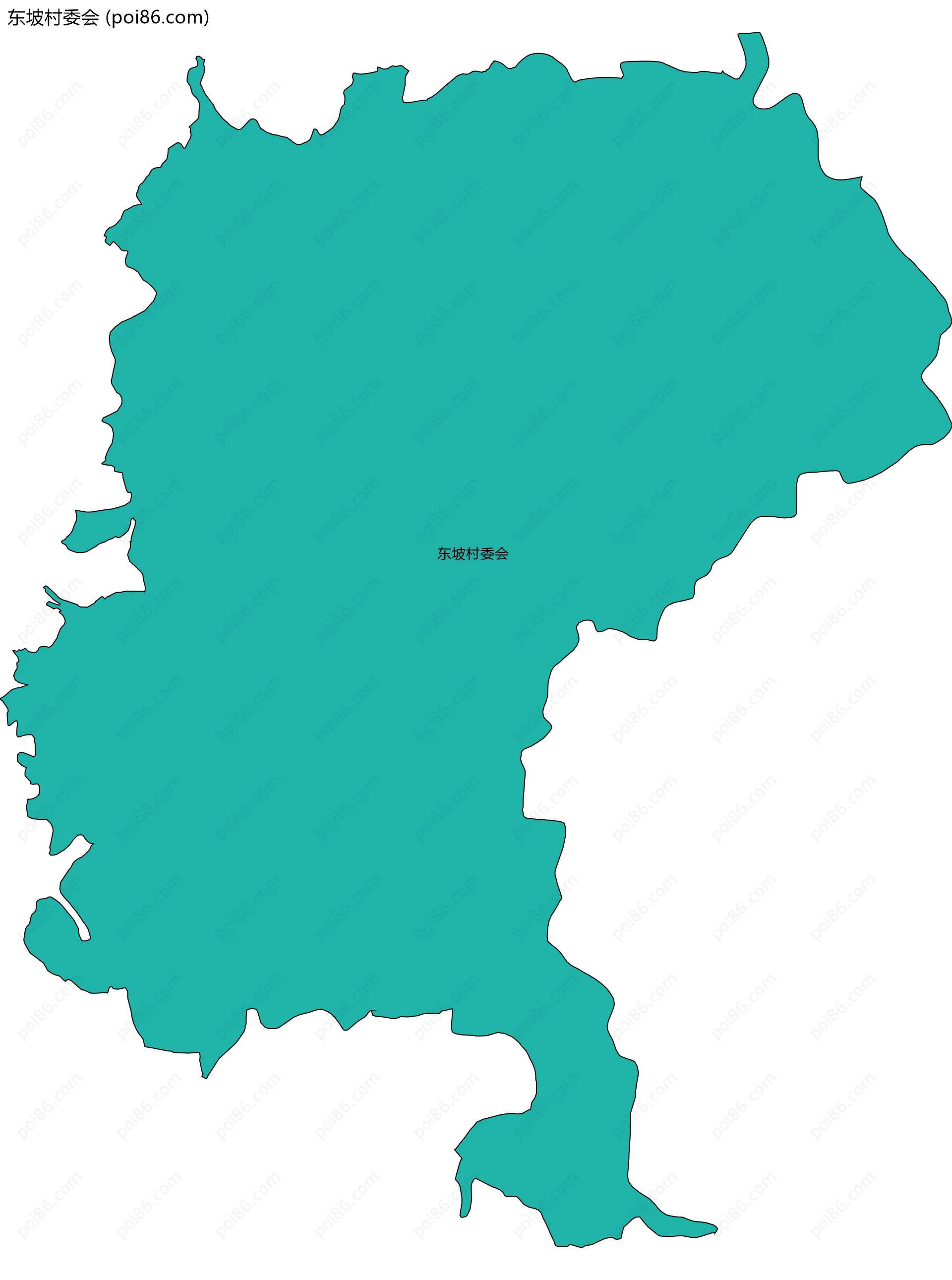 东坡村委会边界地图