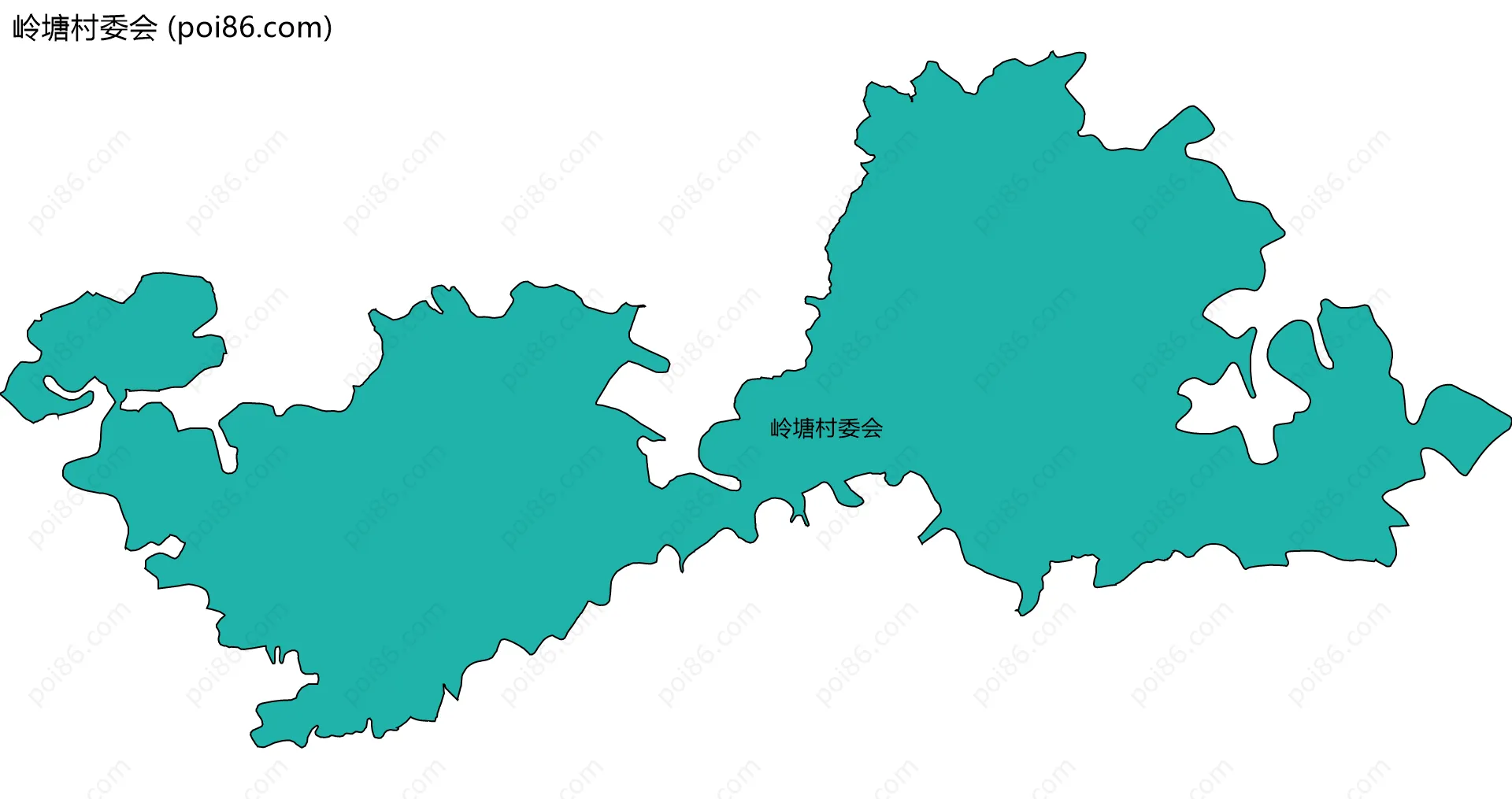 岭塘村委会边界地图