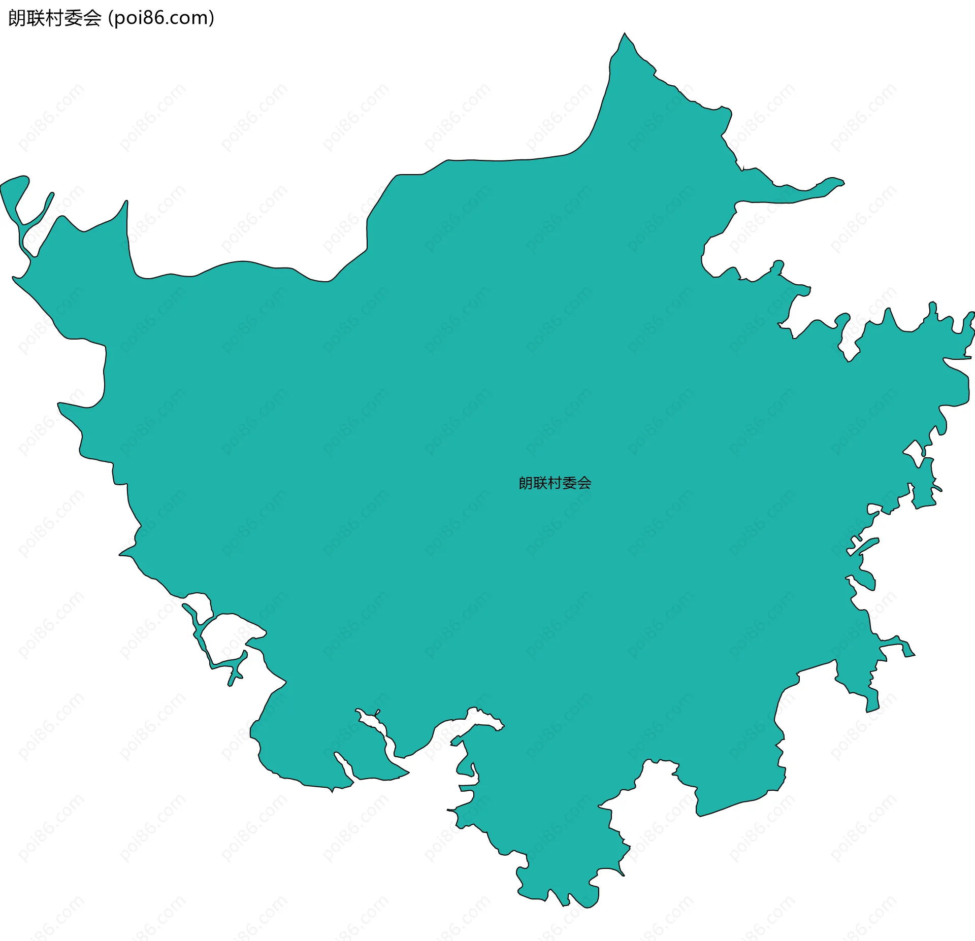 朗联村委会边界地图