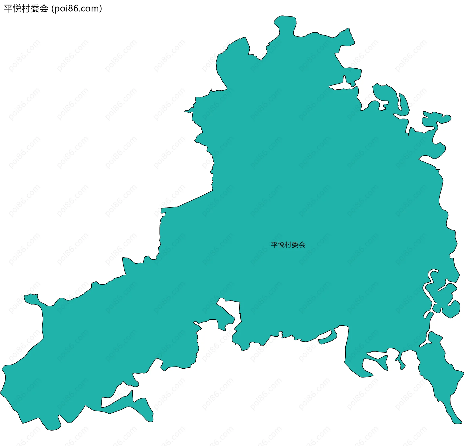 平悦村委会边界地图