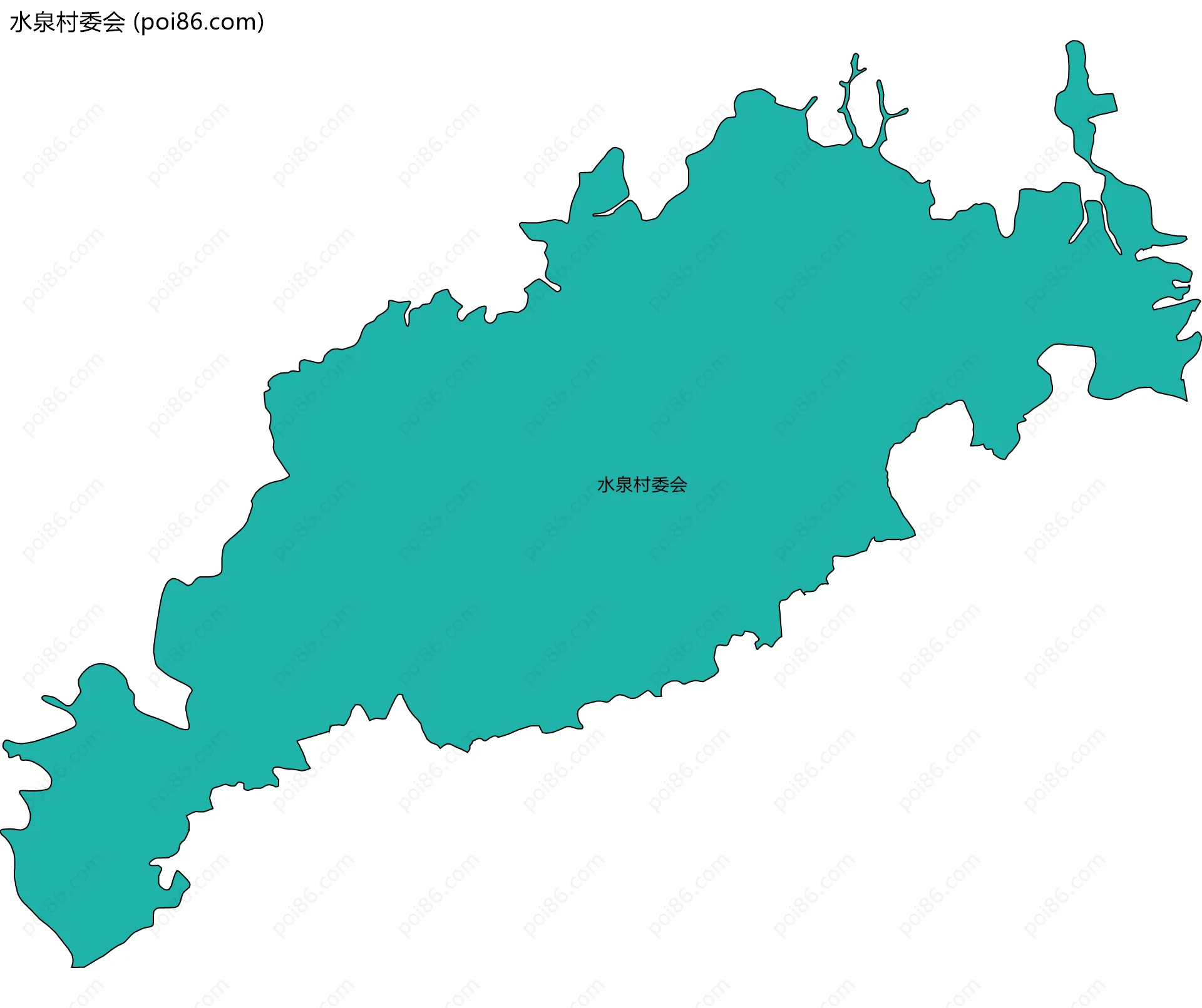 水泉村委会边界地图