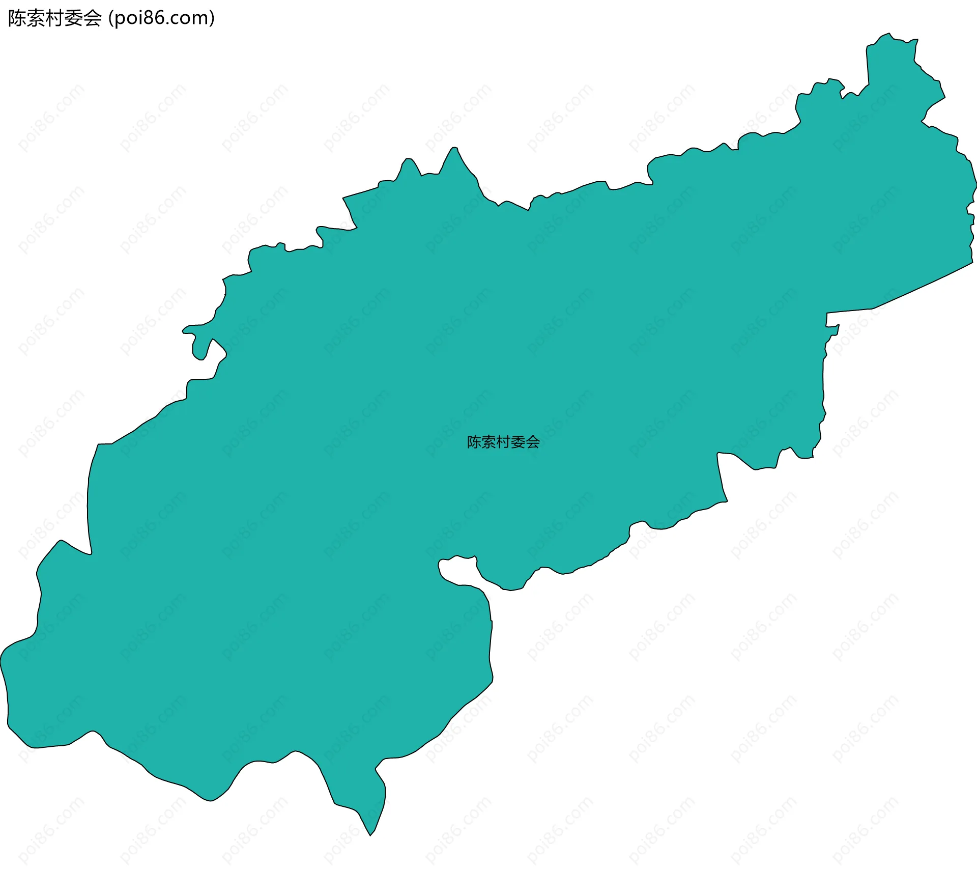 陈索村委会边界地图