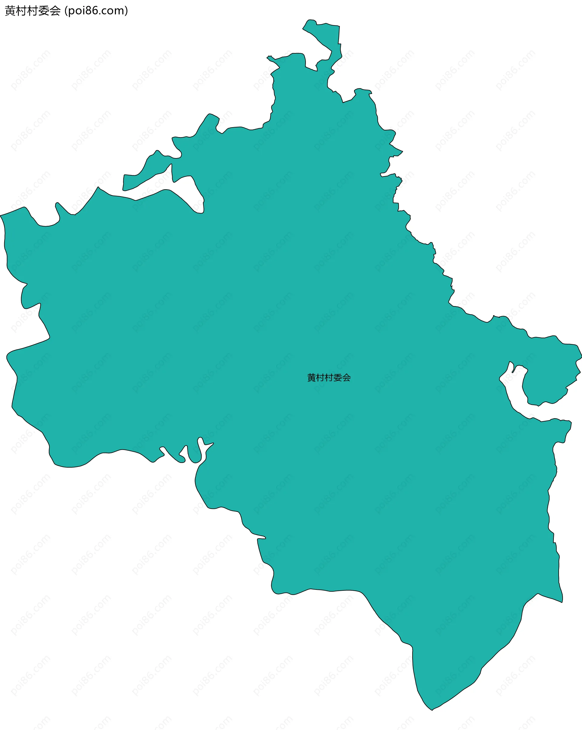 黄村村委会边界地图