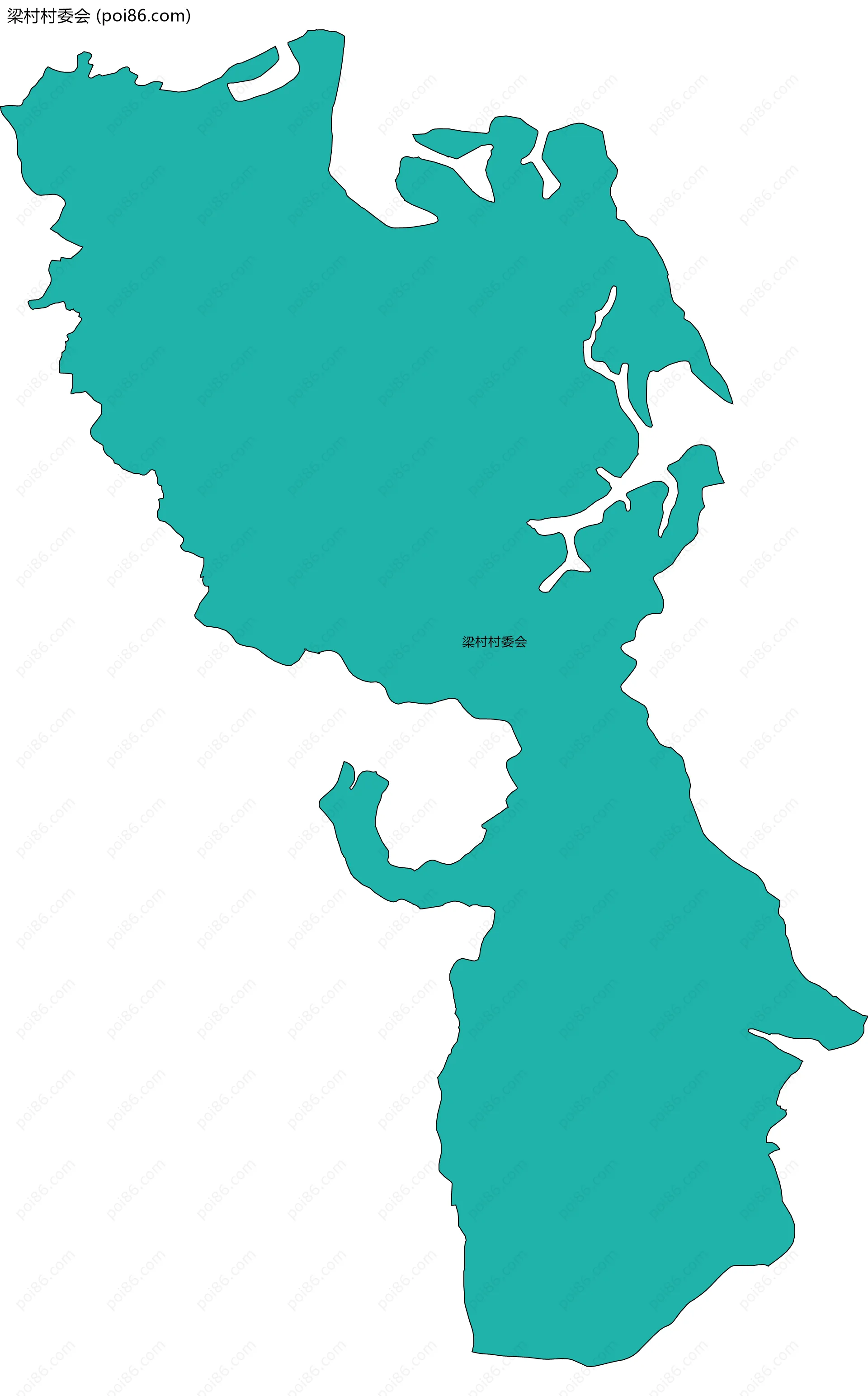 梁村村委会边界地图