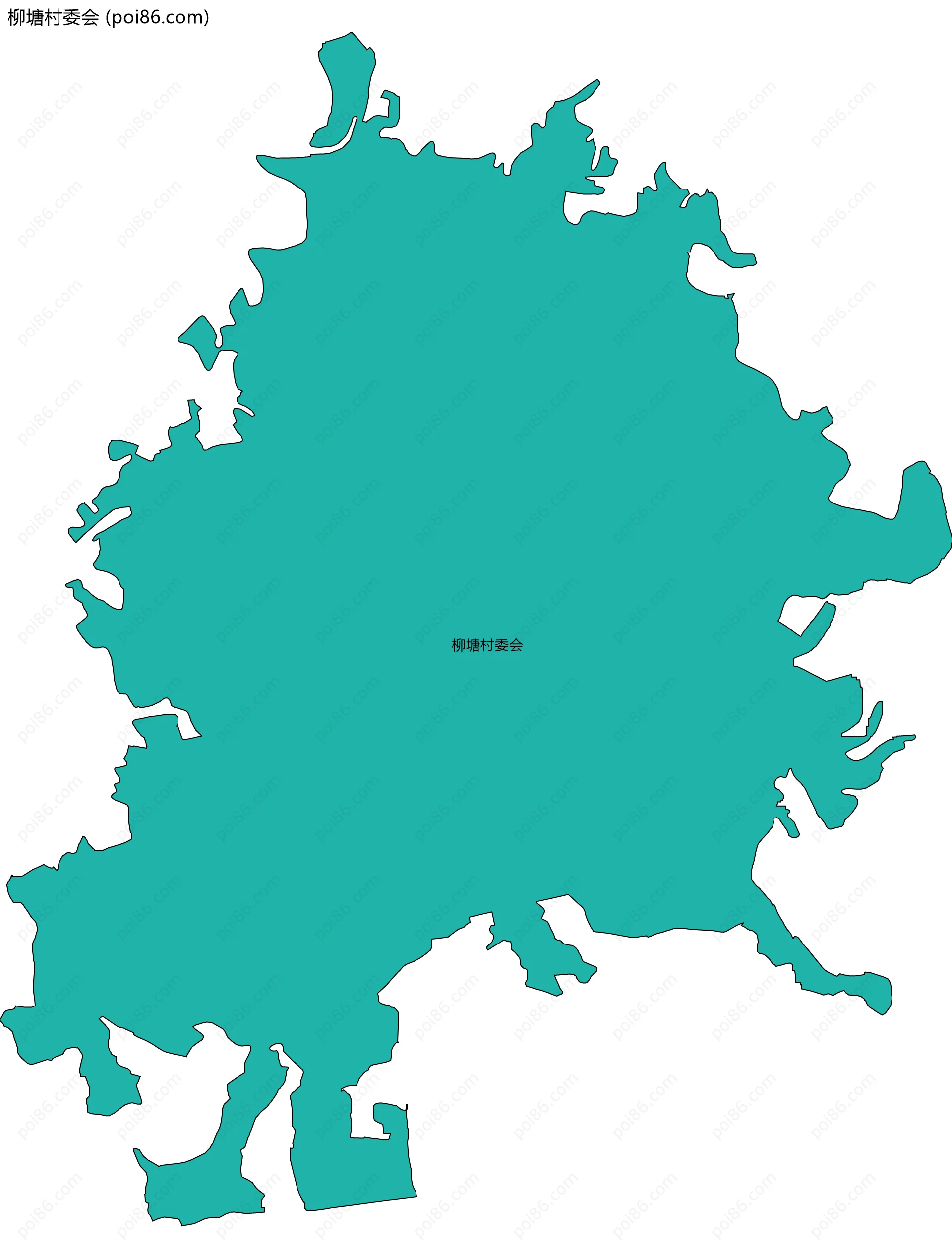 柳塘村委会边界地图