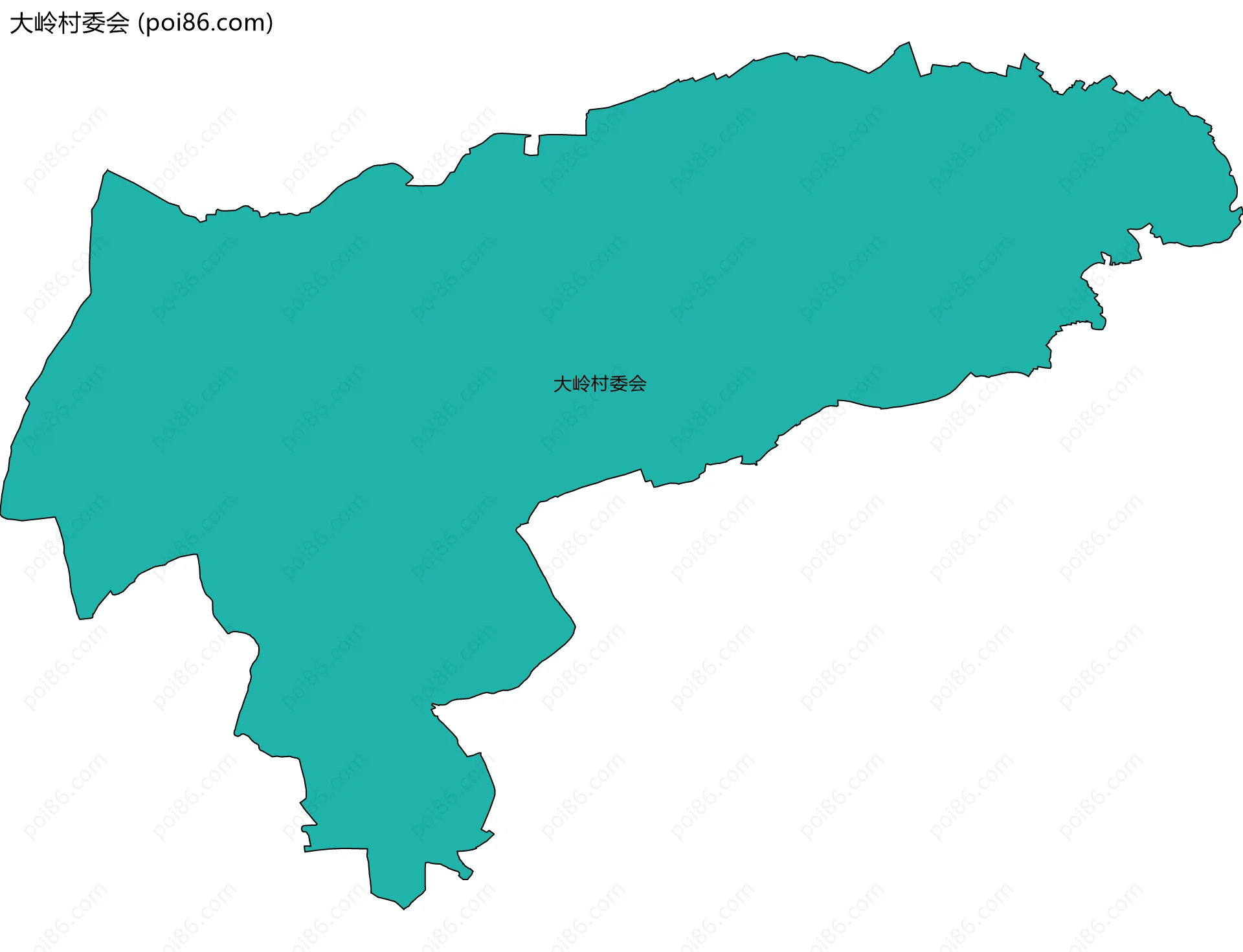 大岭村委会边界地图