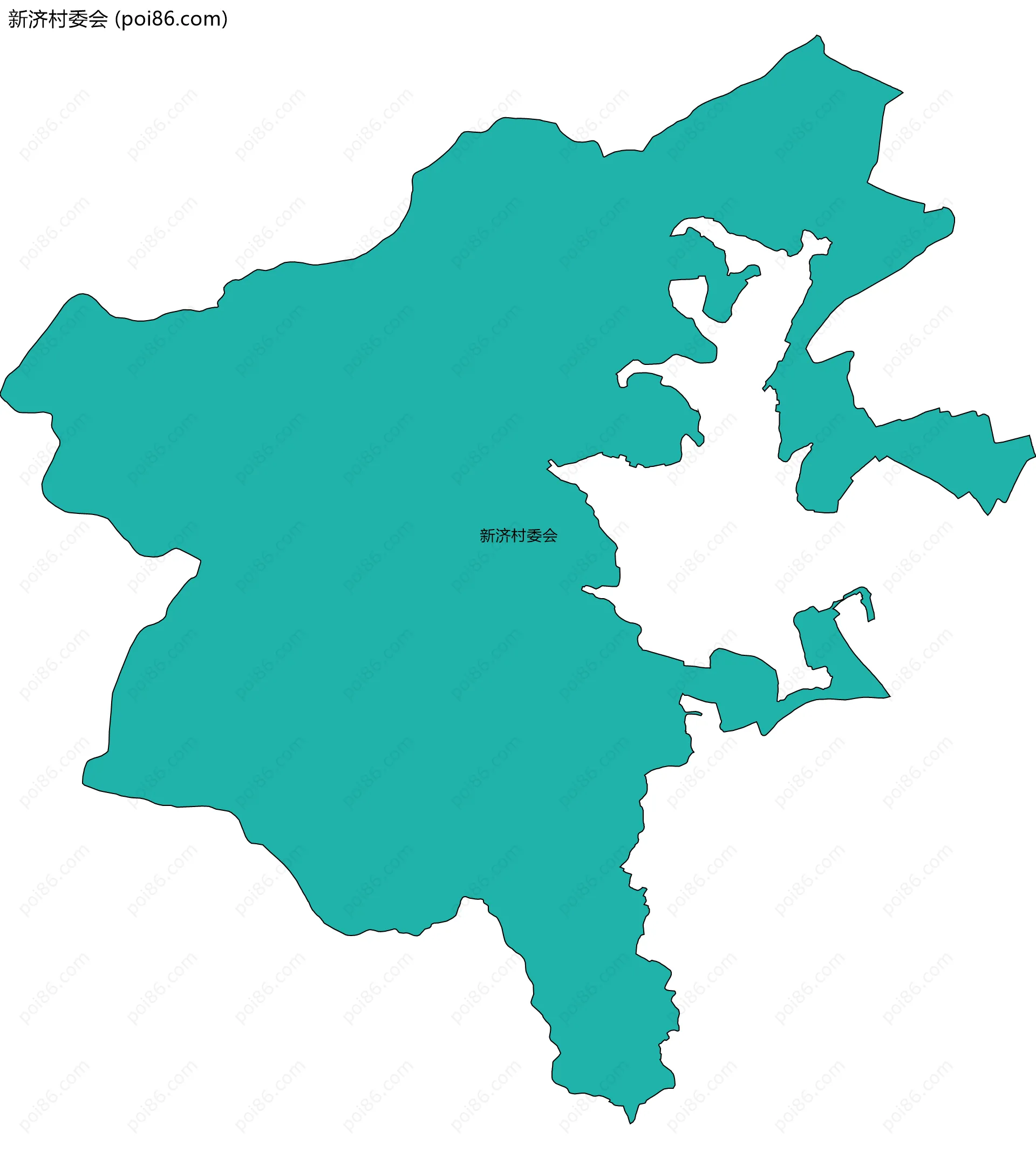 新济村委会边界地图