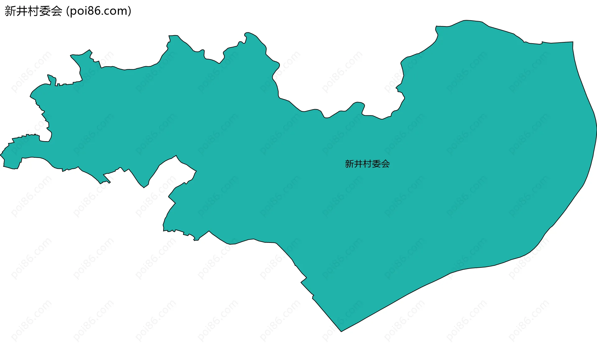 新井村委会边界地图