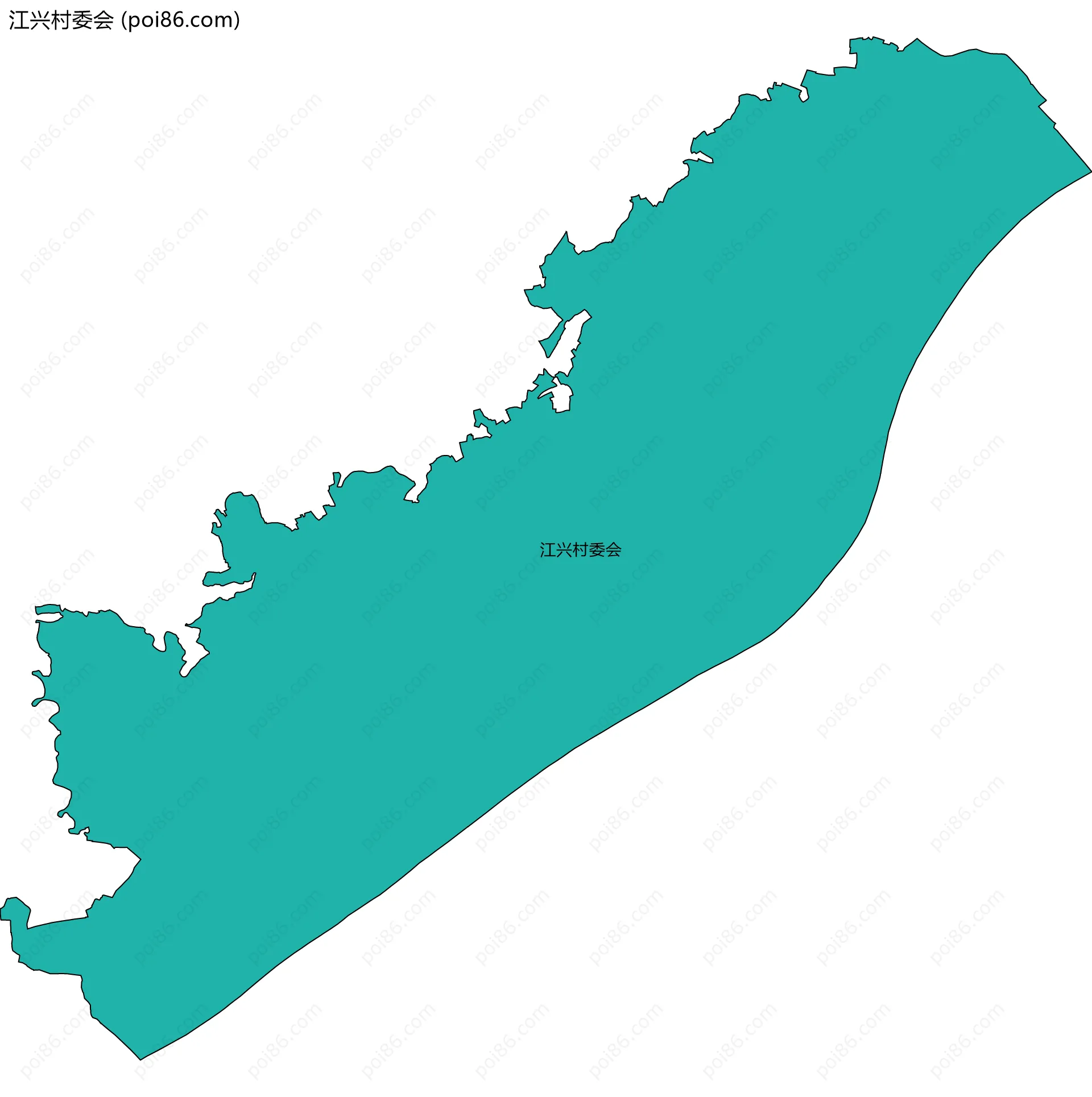 江兴村委会边界地图