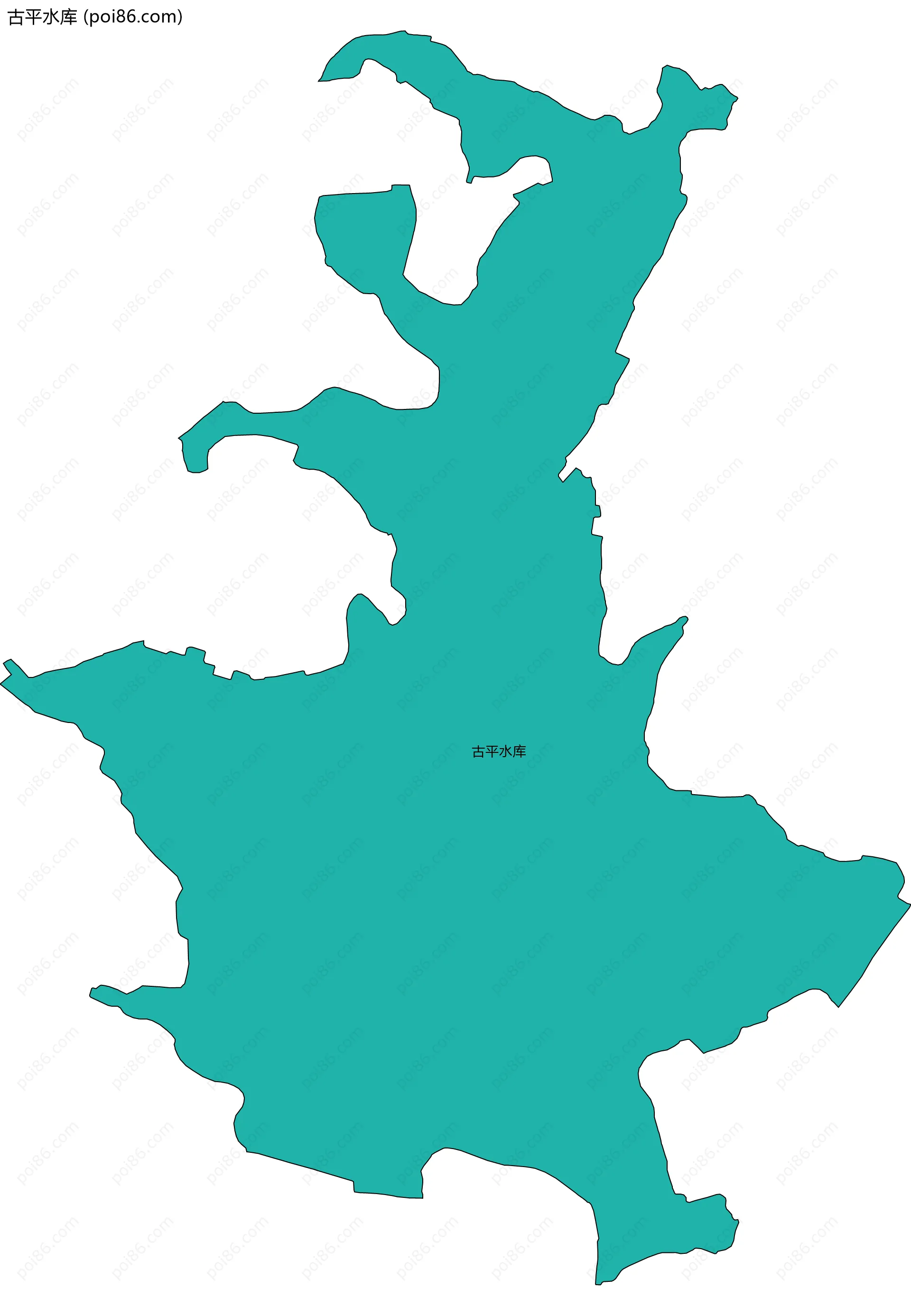 古平水库边界地图