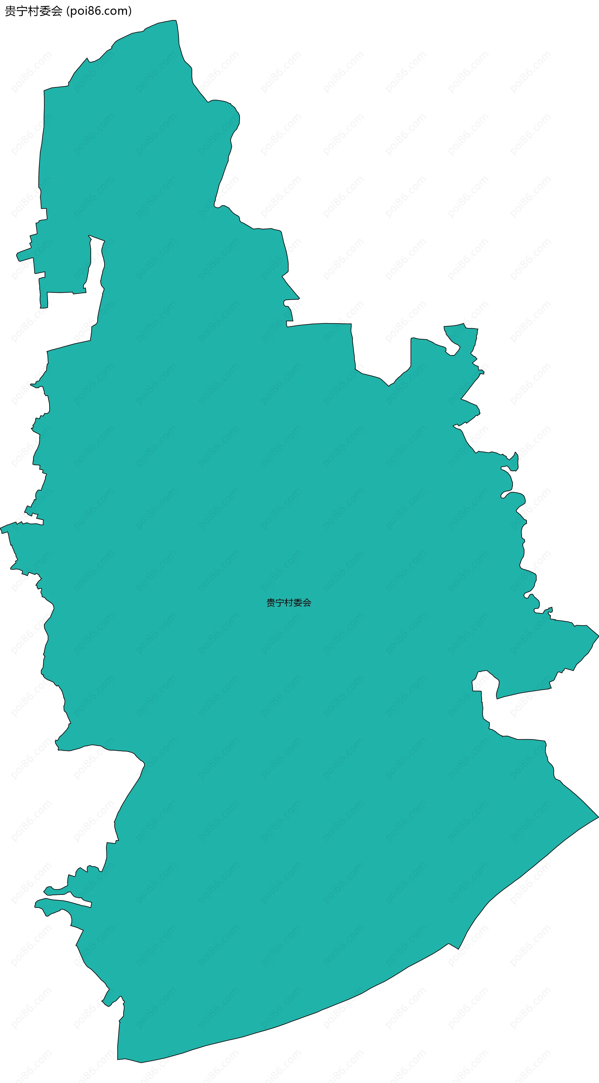 贵宁村委会边界地图