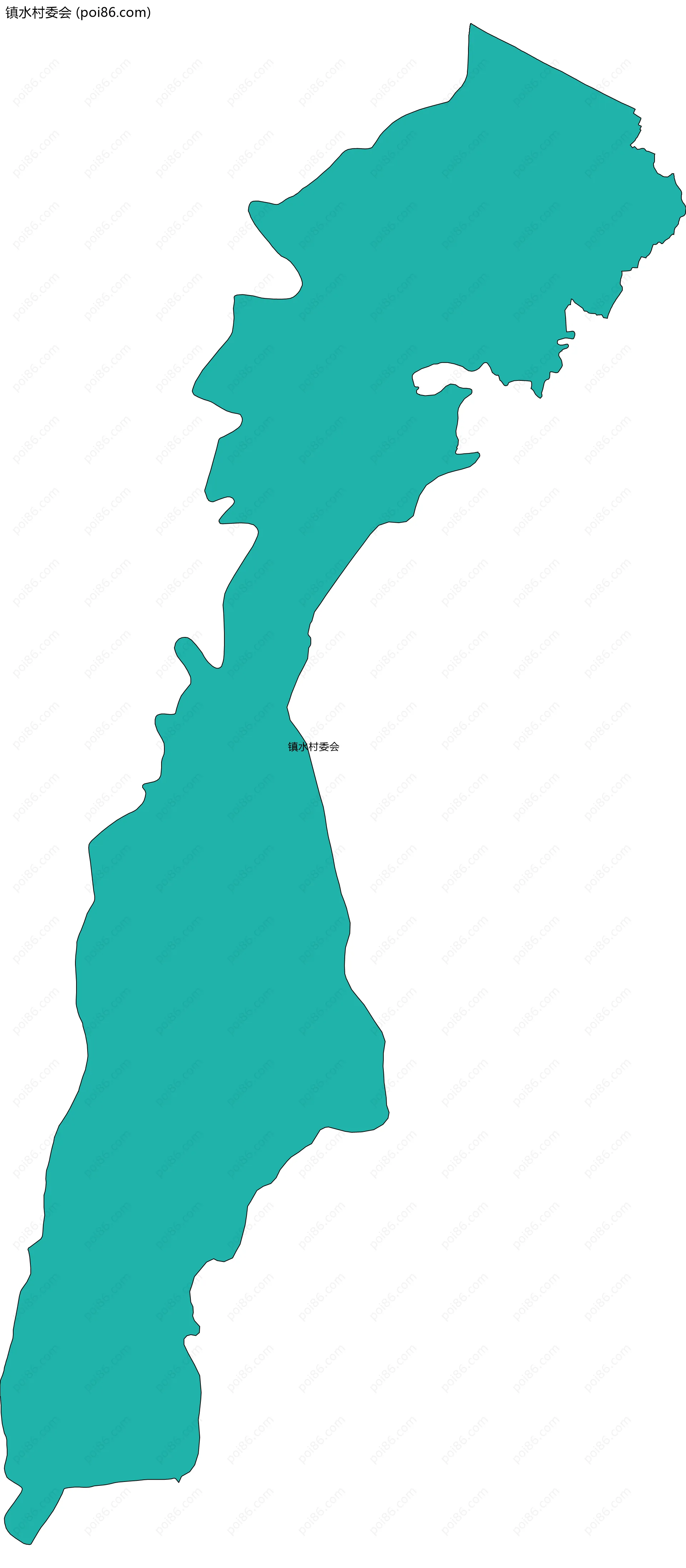 镇水村委会边界地图