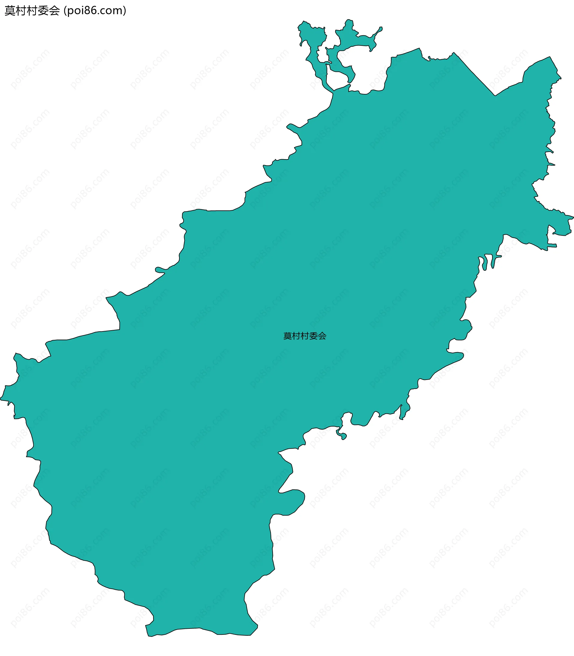 莫村村委会边界地图
