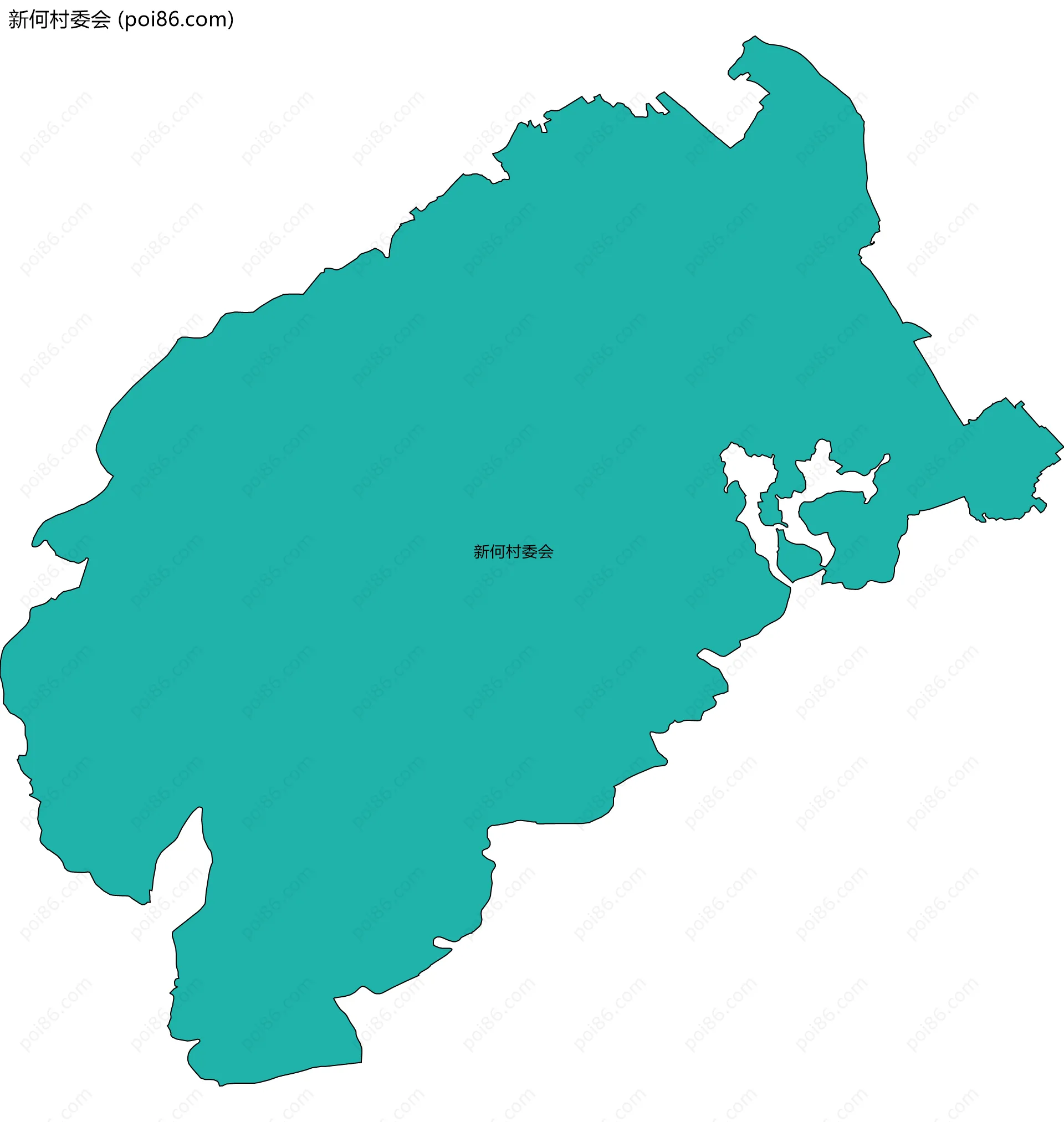 新何村委会边界地图
