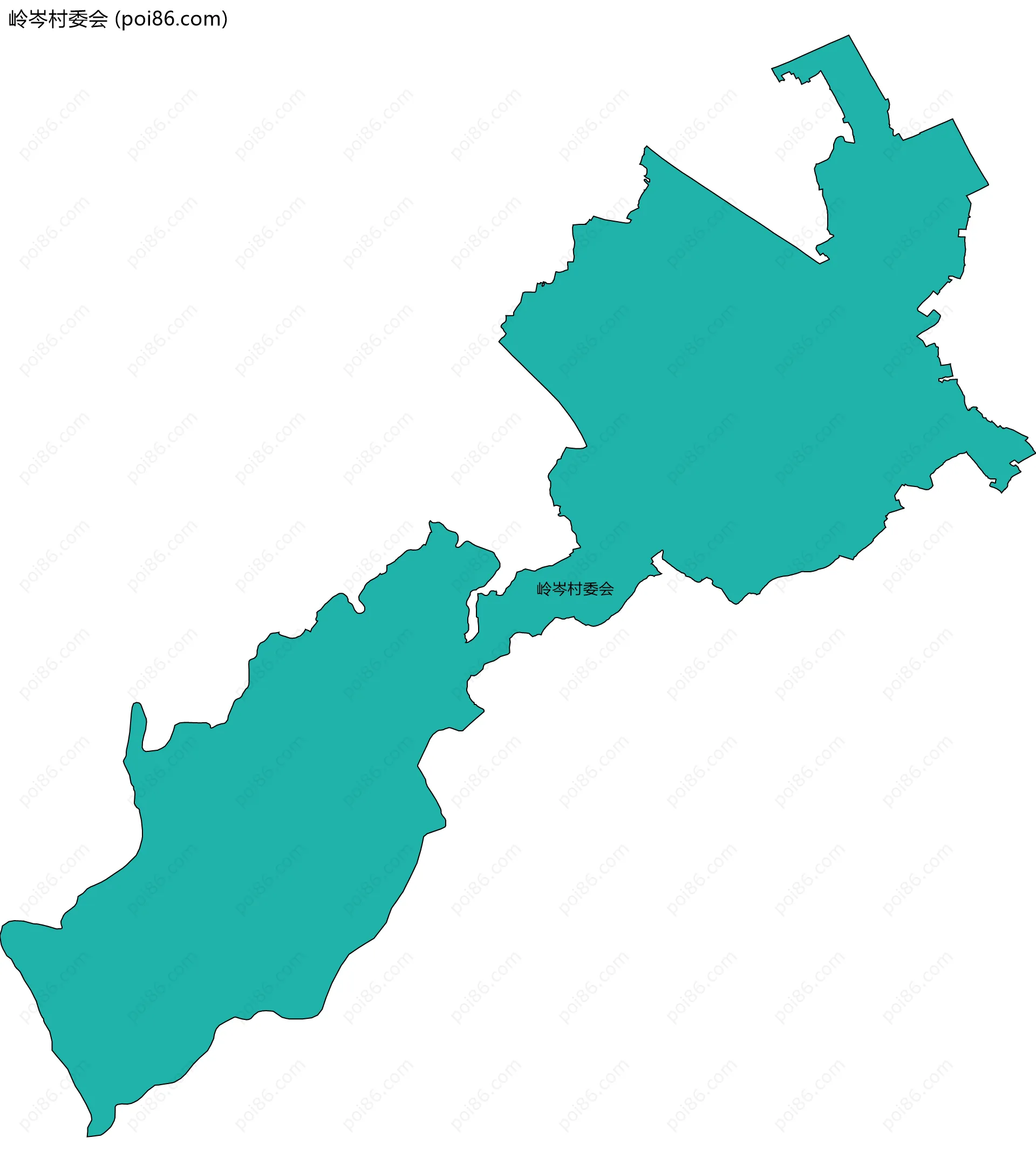 岭岑村委会边界地图