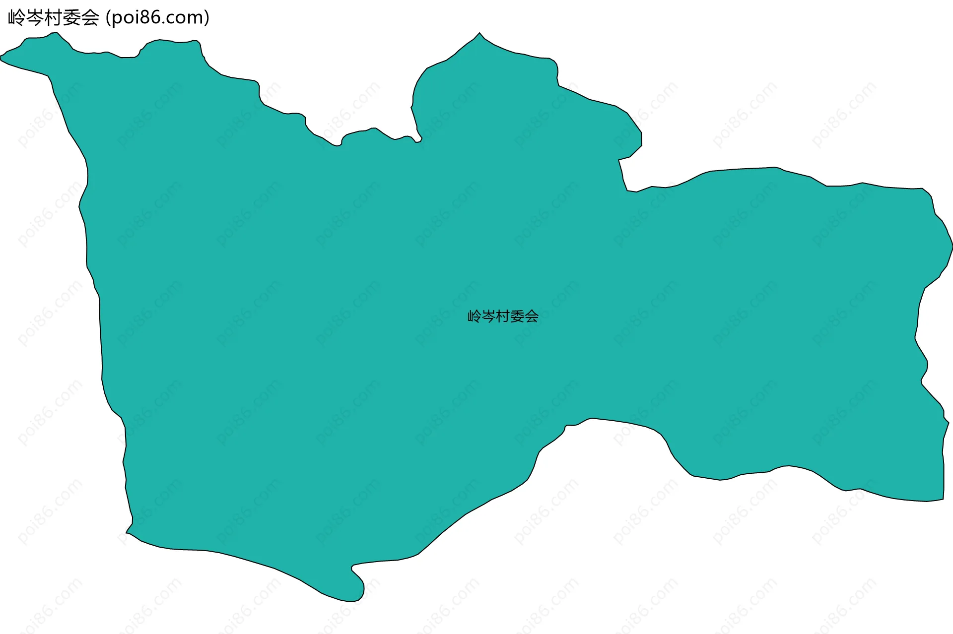 岭岑村委会边界地图