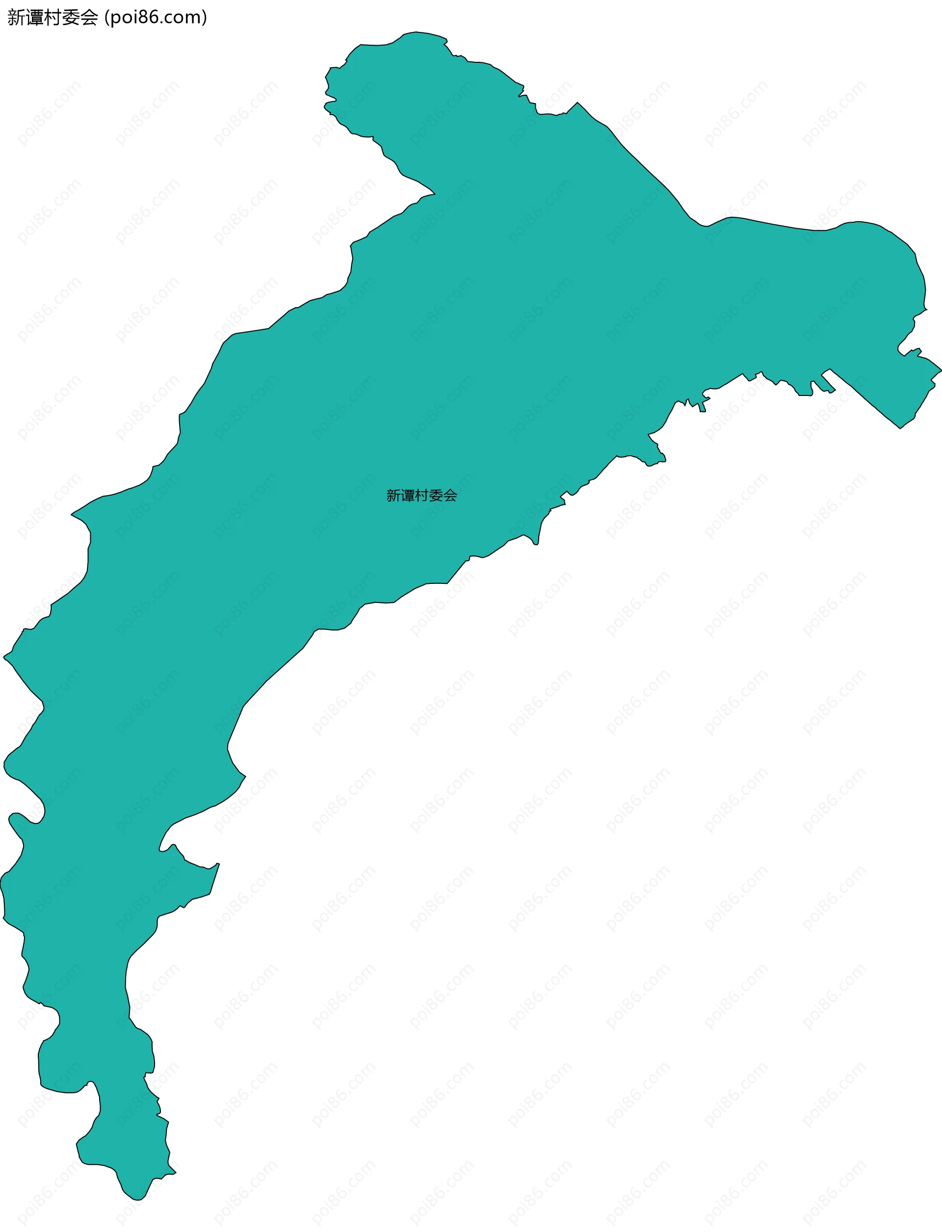 新谭村委会边界地图