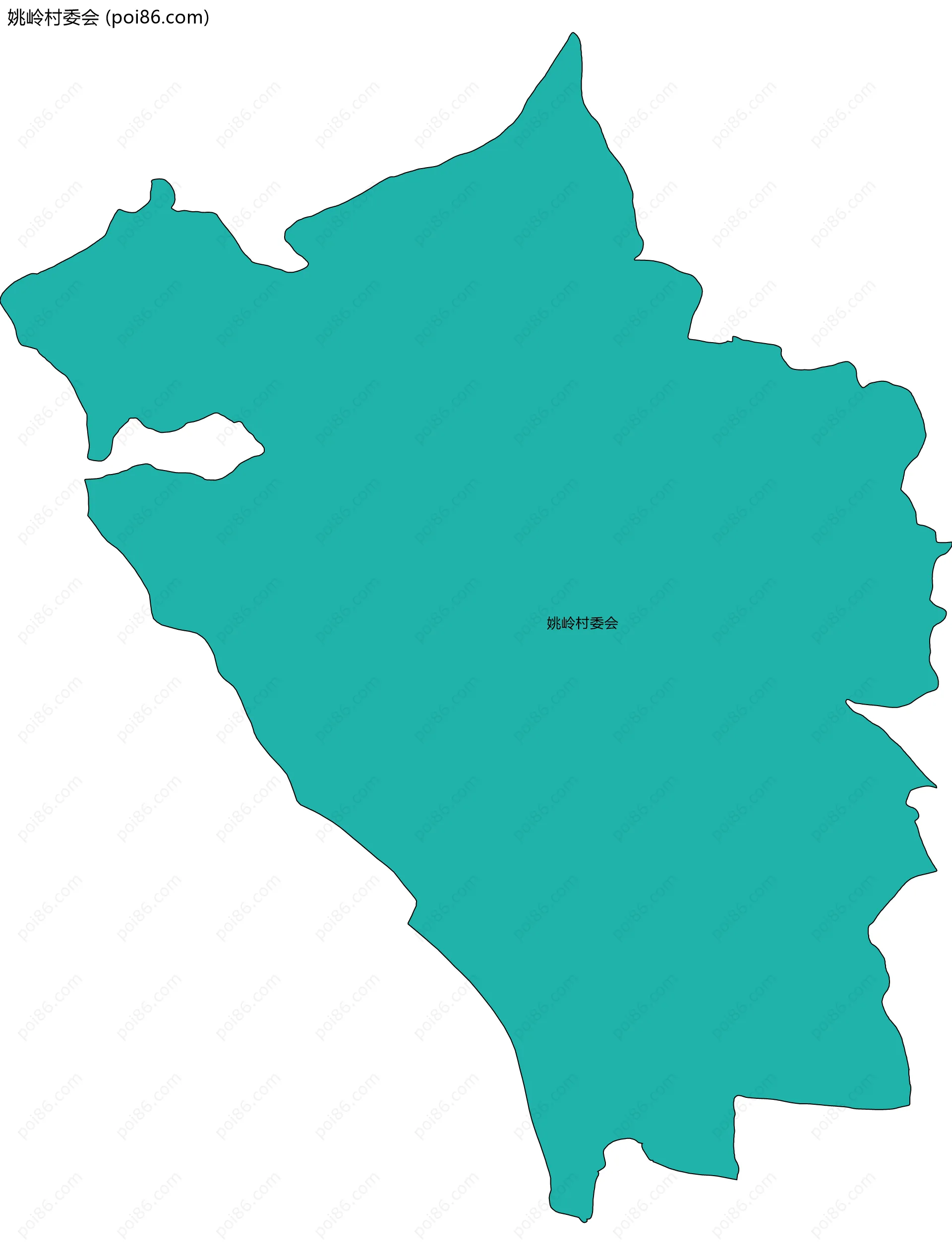姚岭村委会边界地图