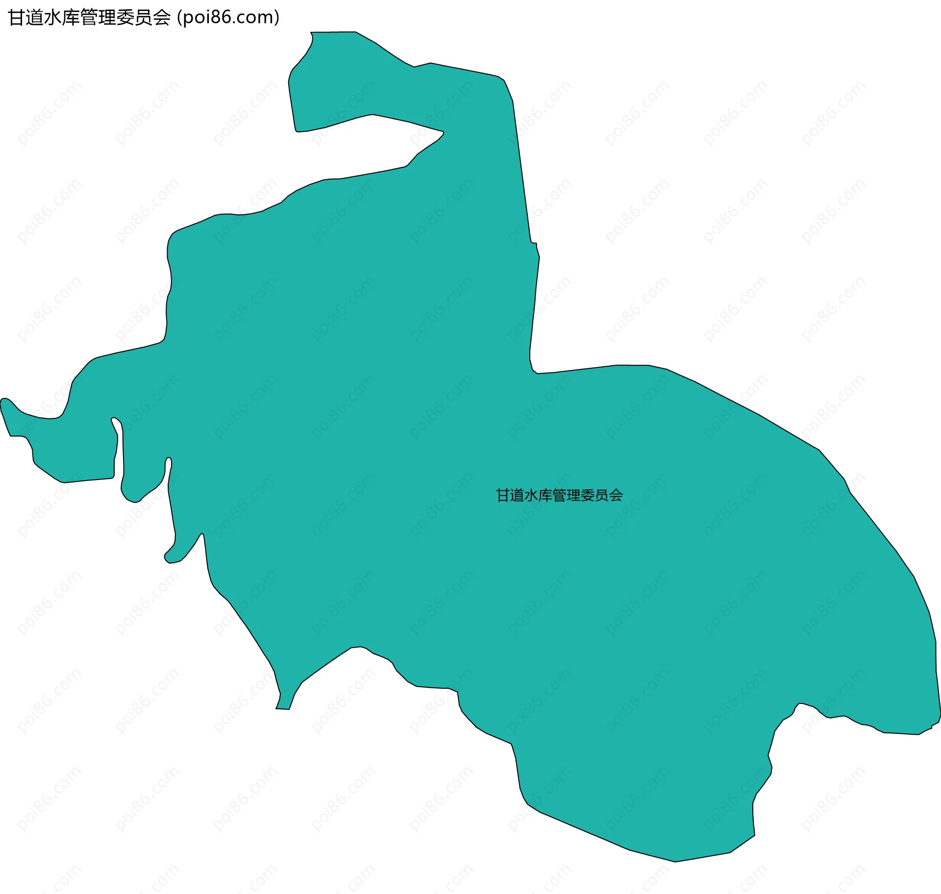 甘道水库管理委员会边界地图