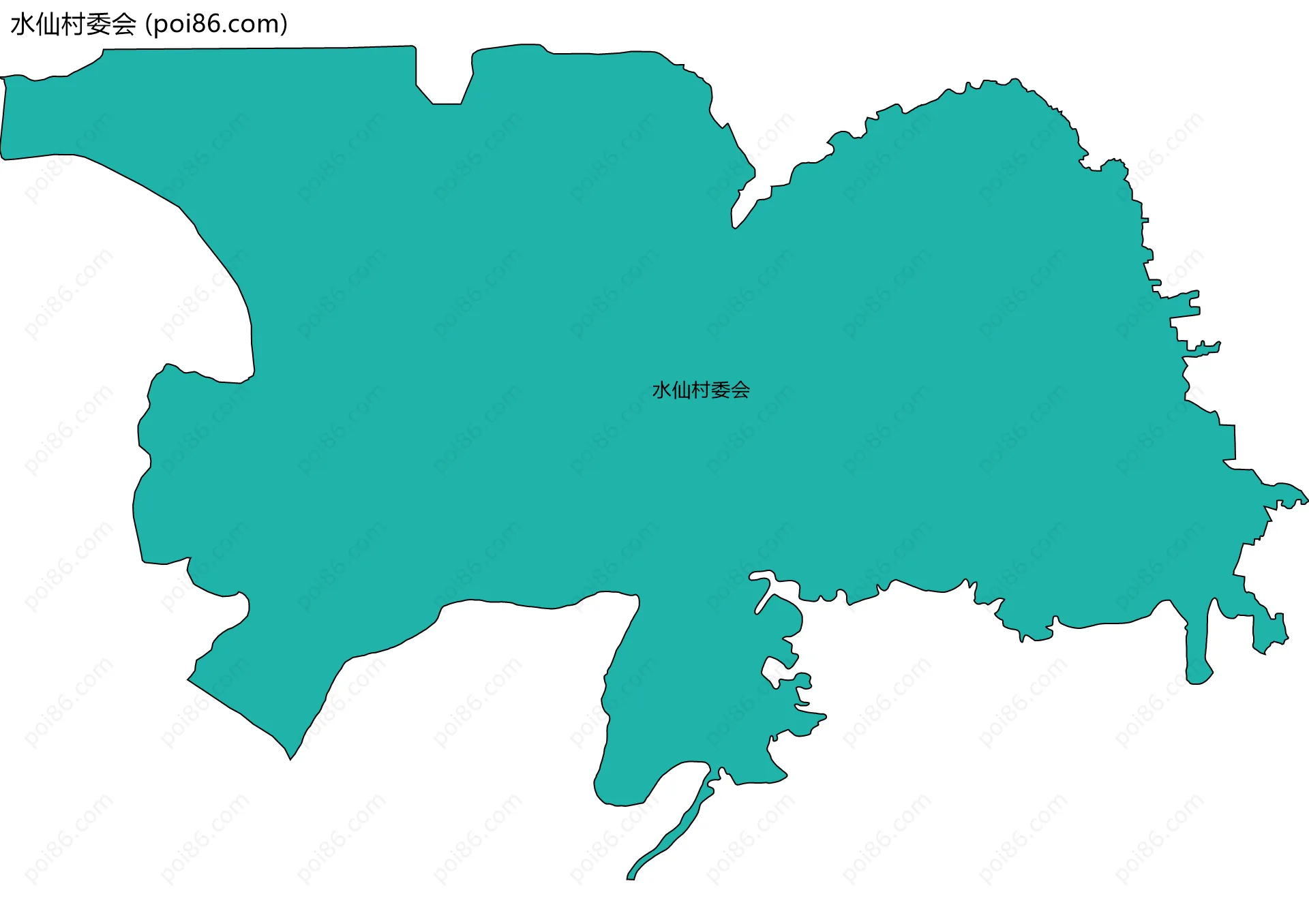 水仙村委会边界地图