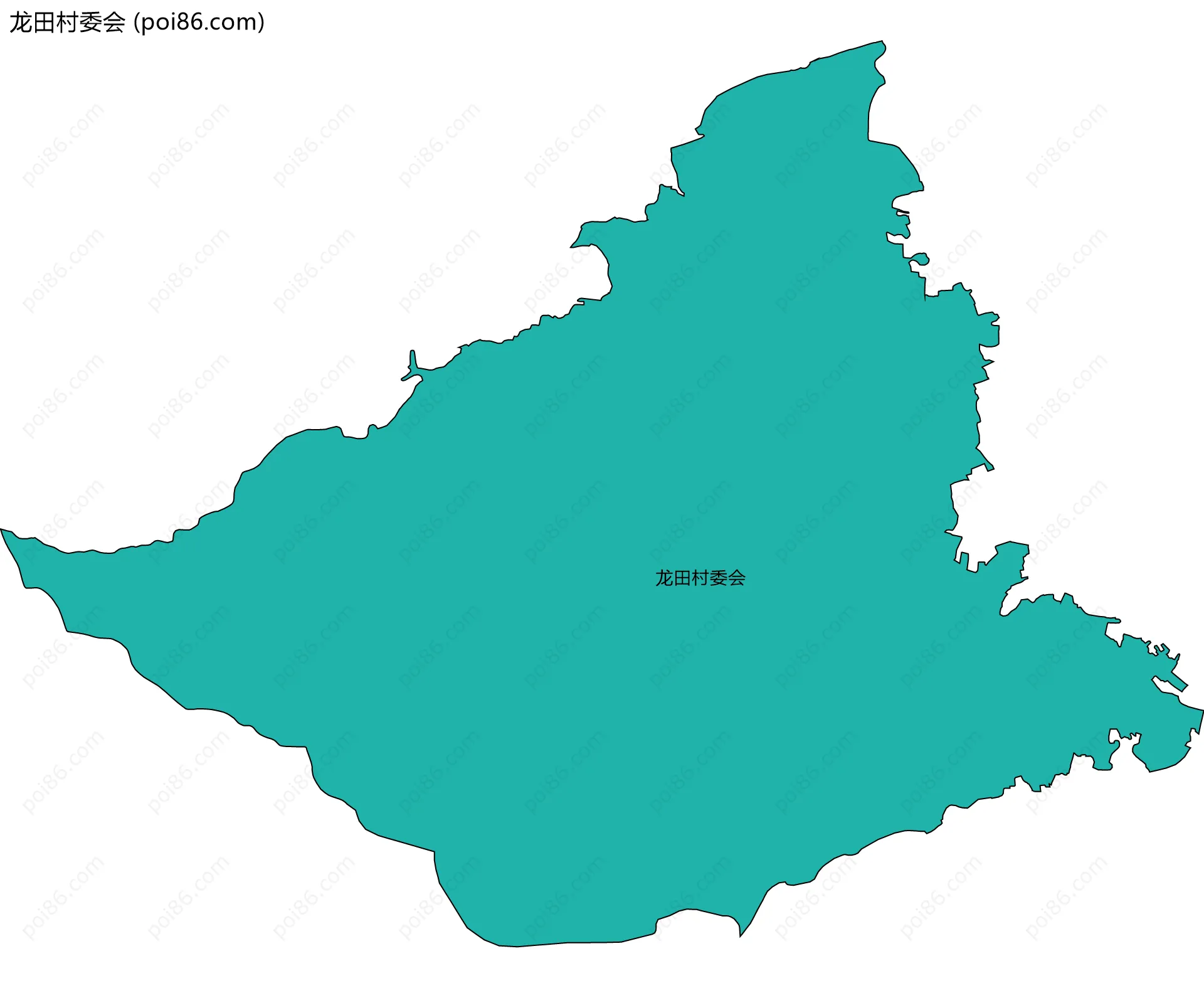 龙田村委会边界地图