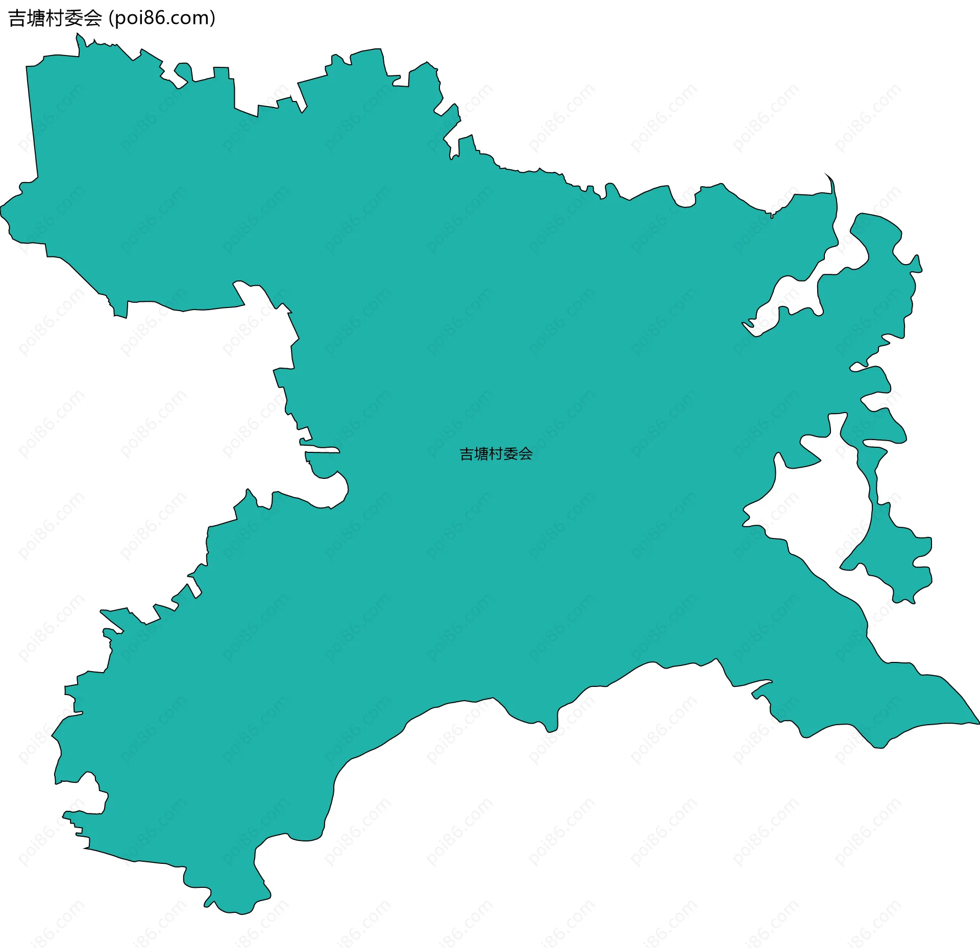 吉塘村委会边界地图