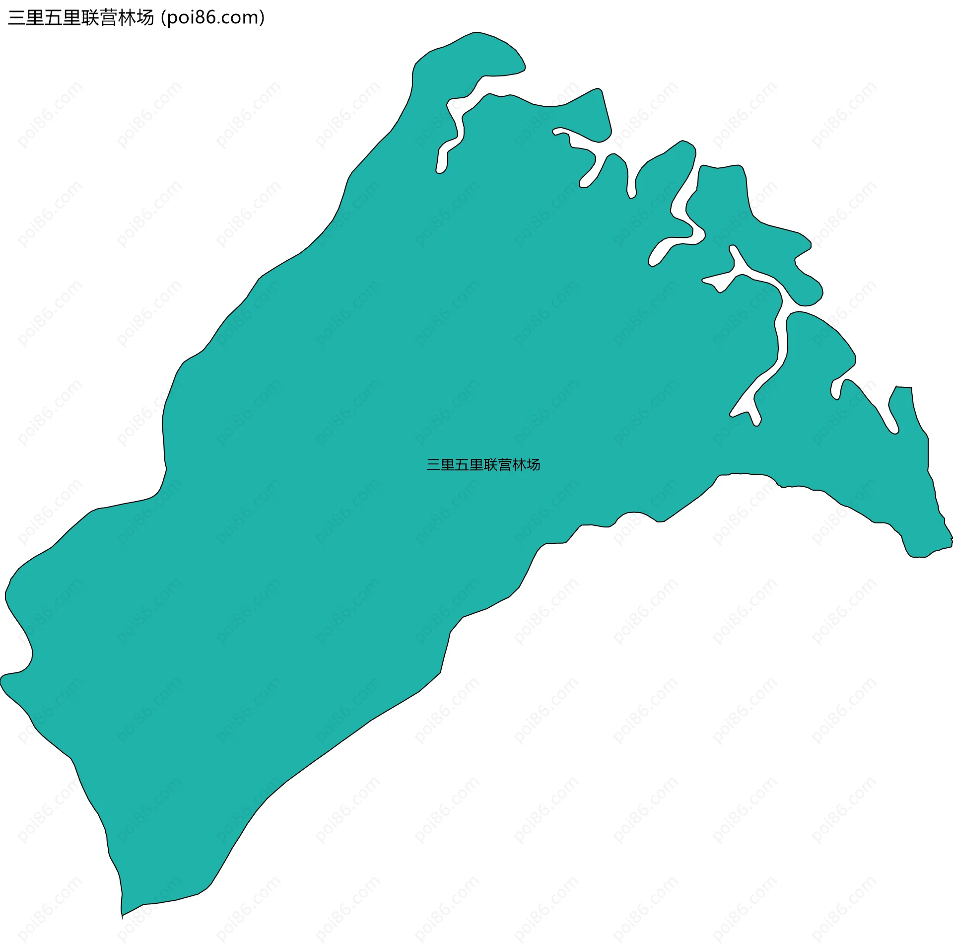 三里五里联营林场边界地图