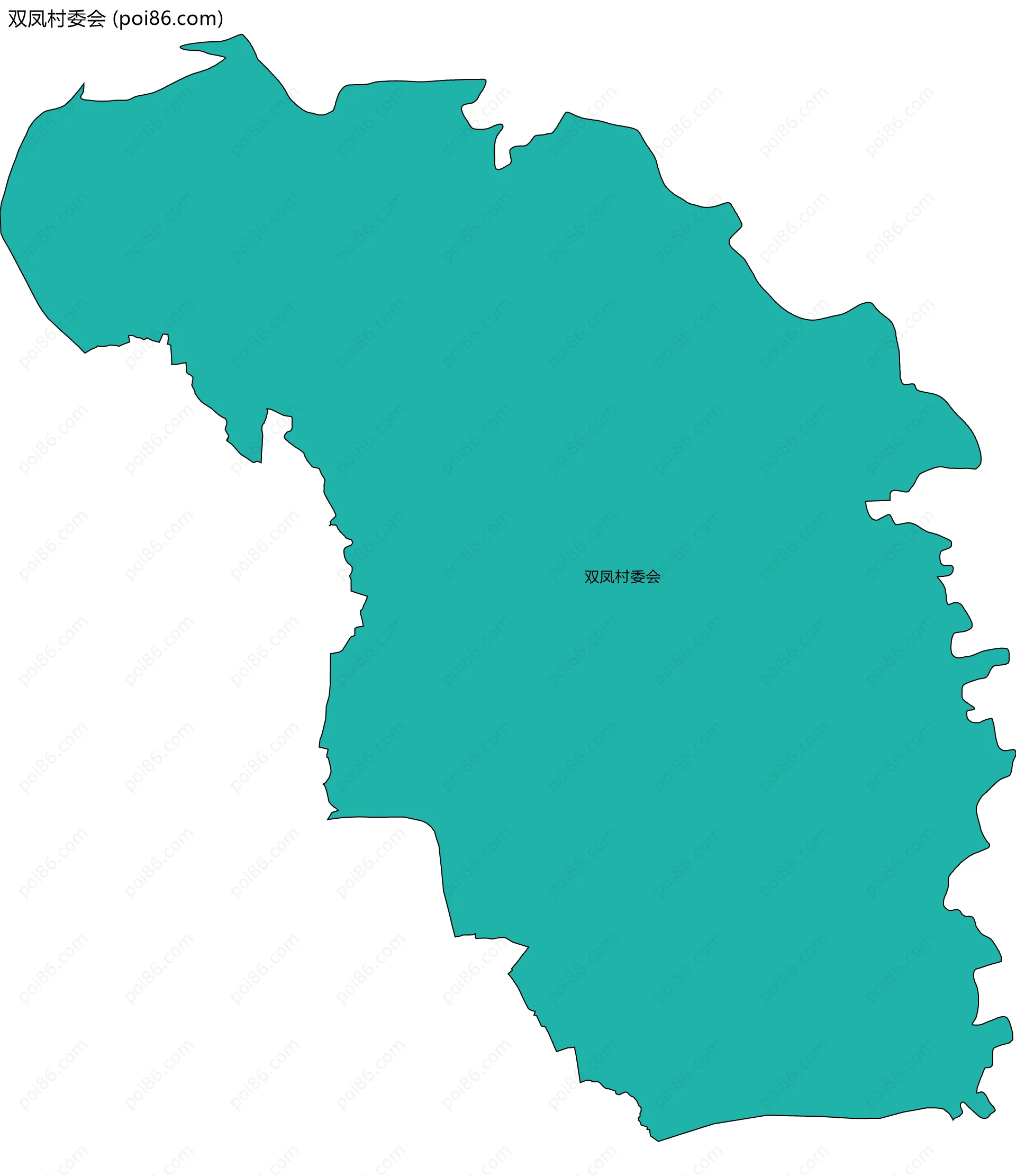 双凤村委会边界地图