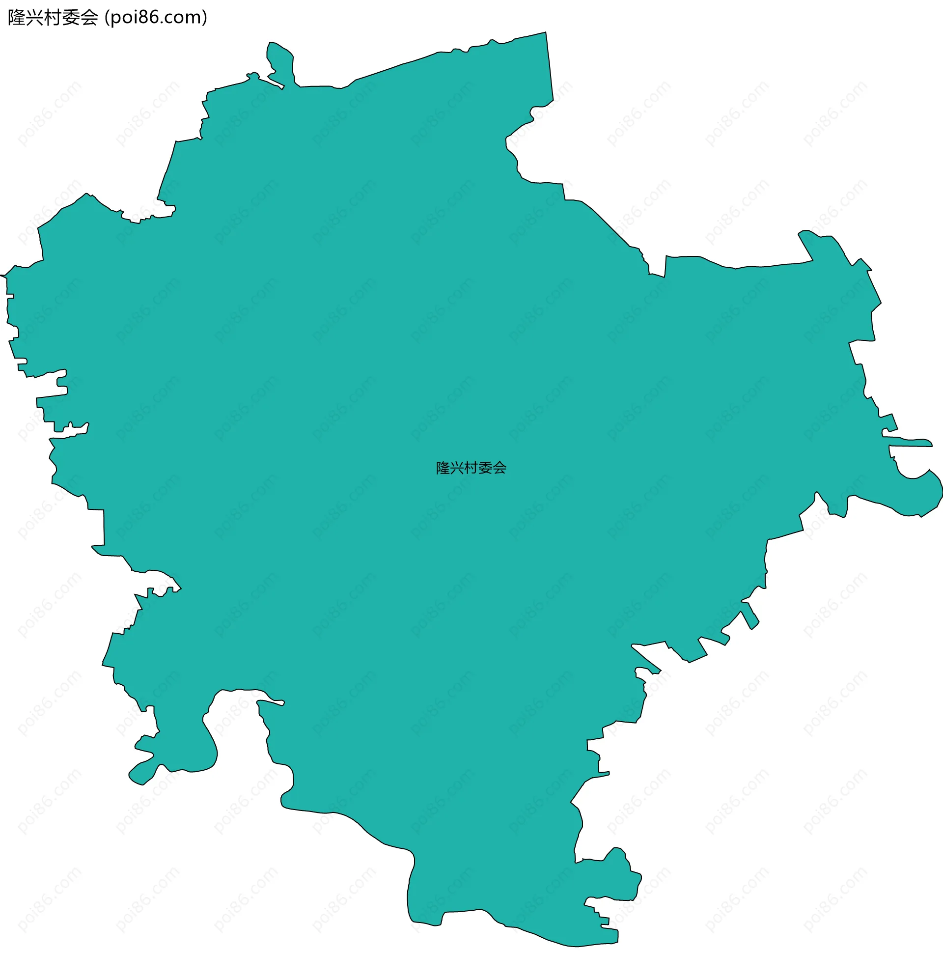隆兴村委会边界地图