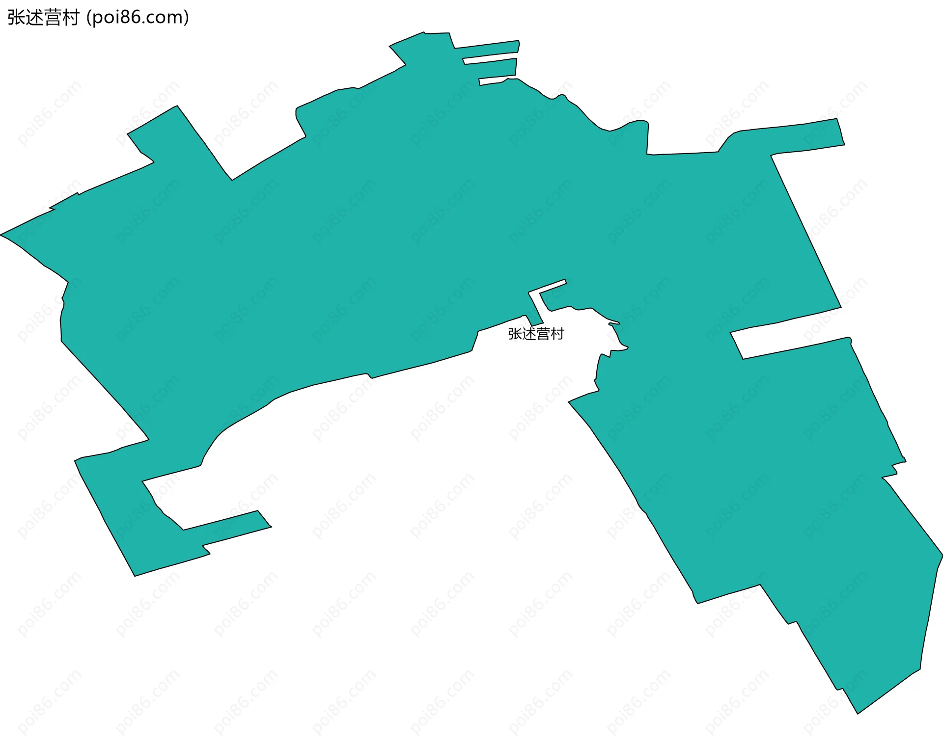 张述营村边界地图